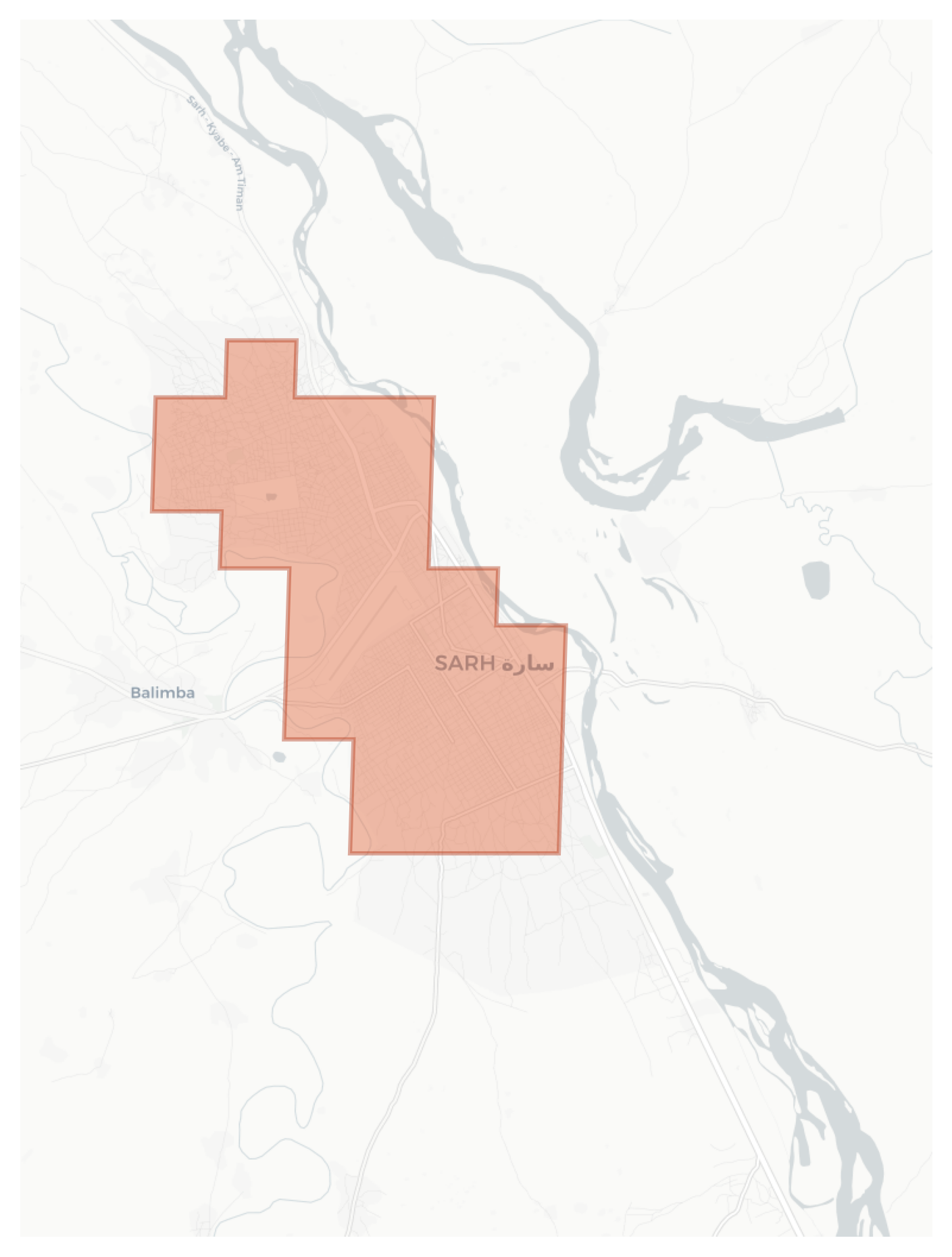 Sarh geographic map