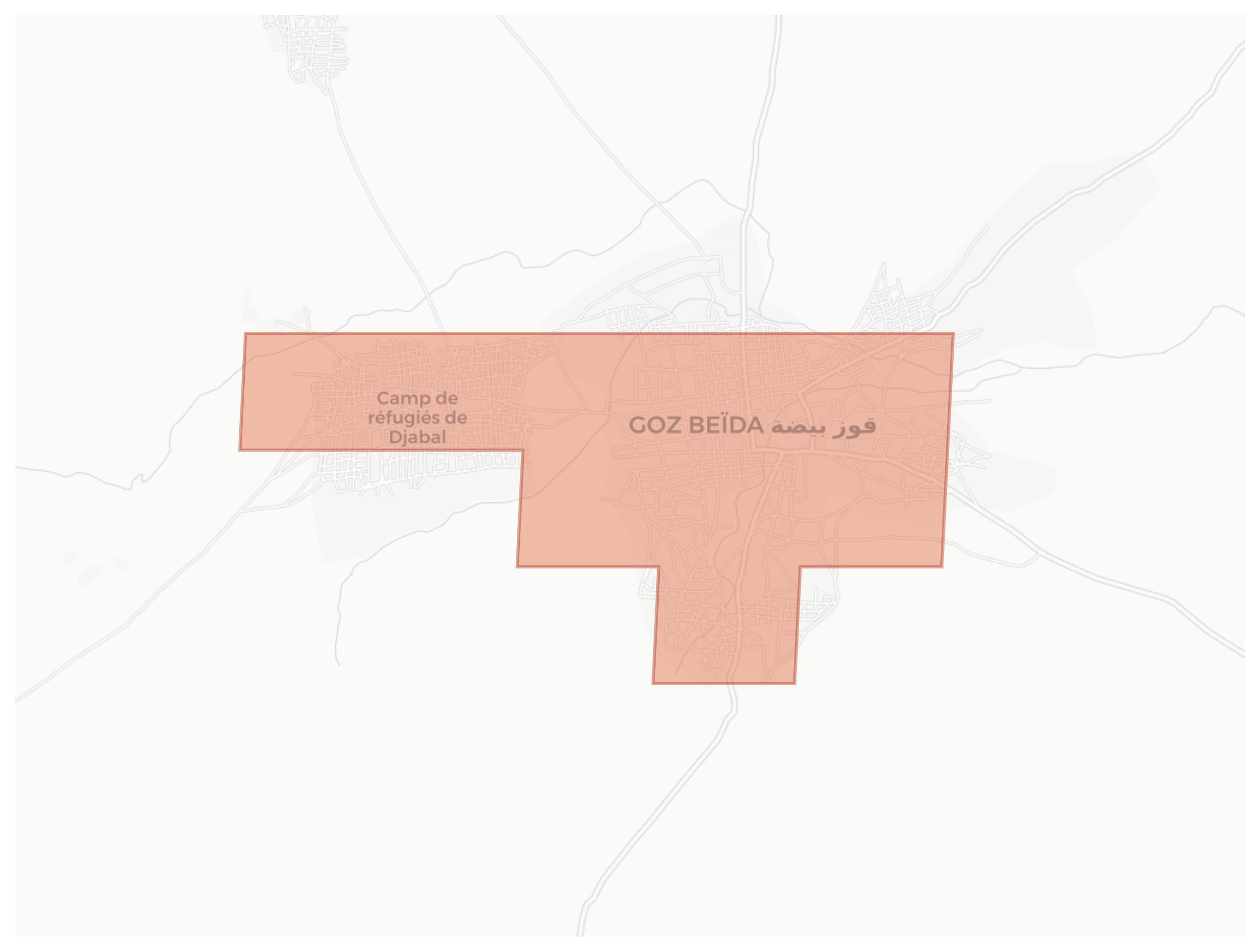 Goz Beïda geographic map