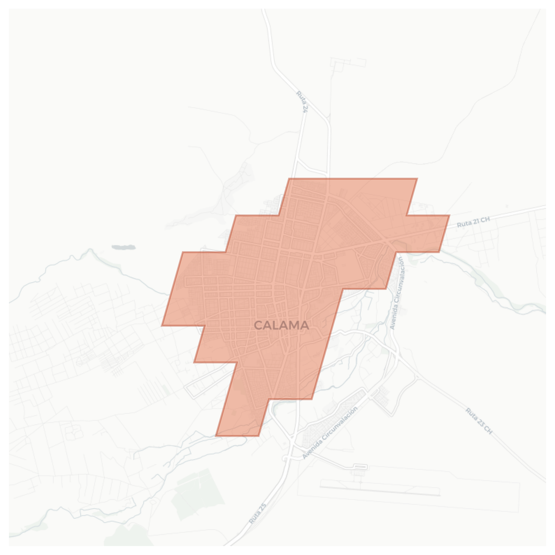 Calama geographic map