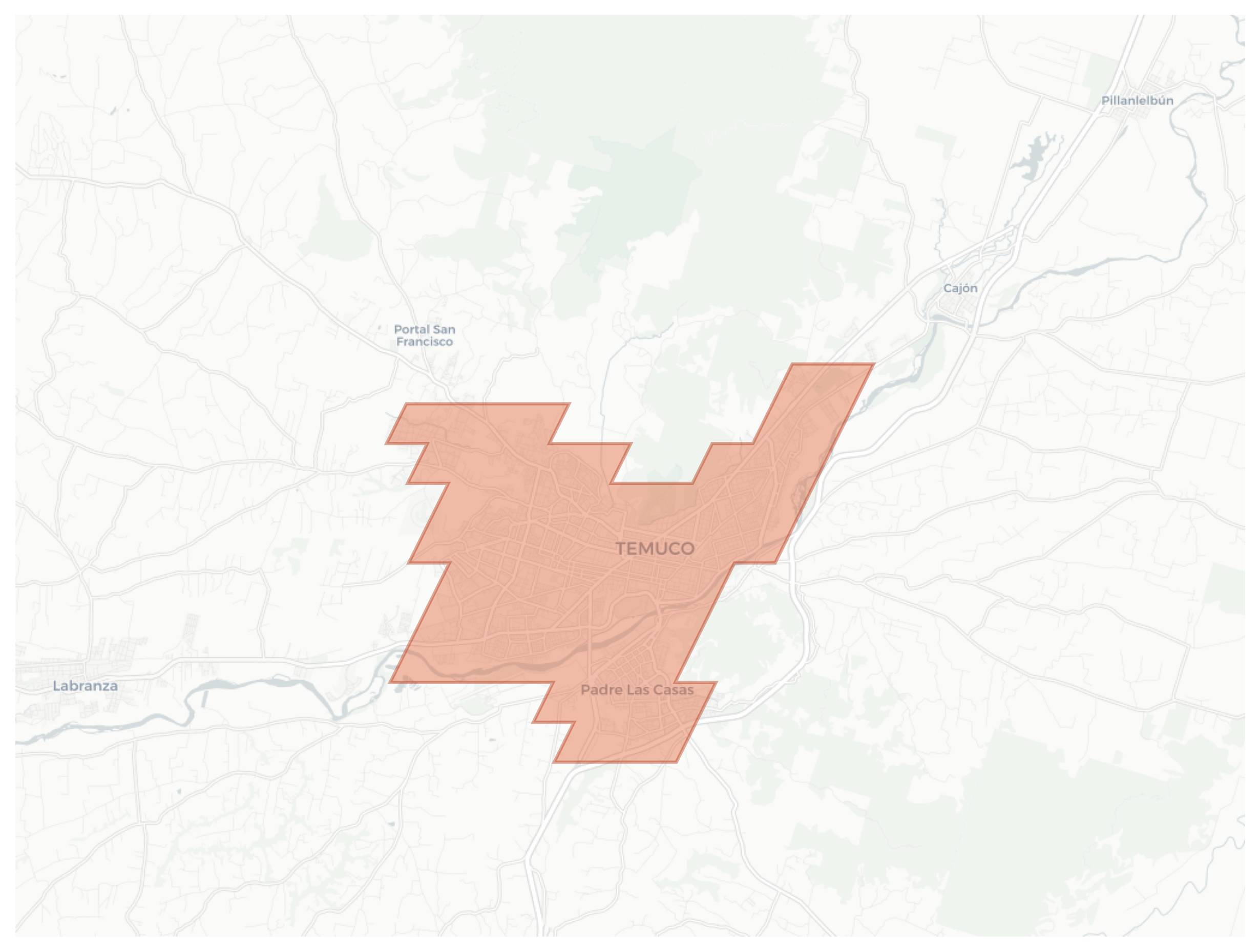Temuco geographic map