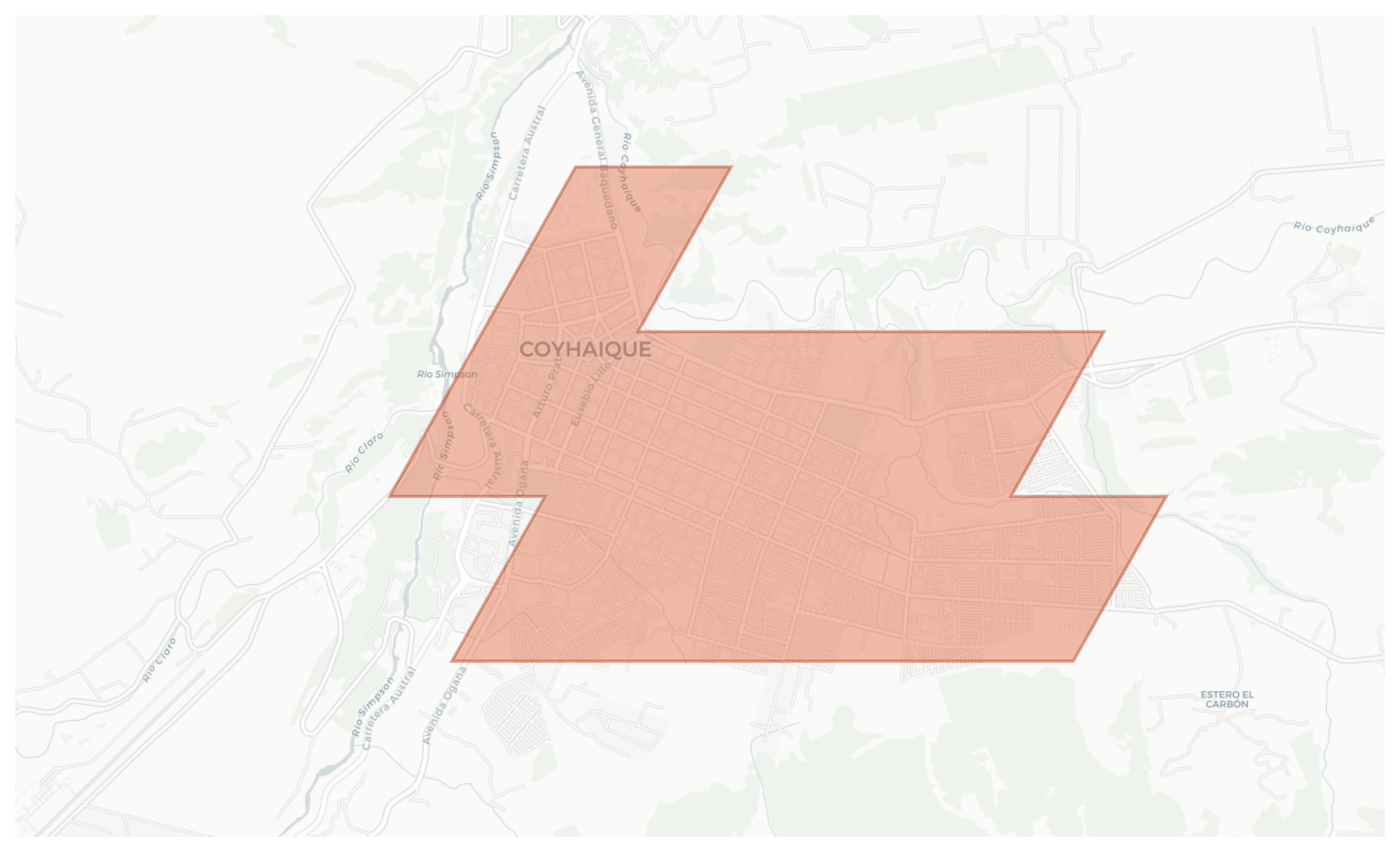 Coyhaique geographic map