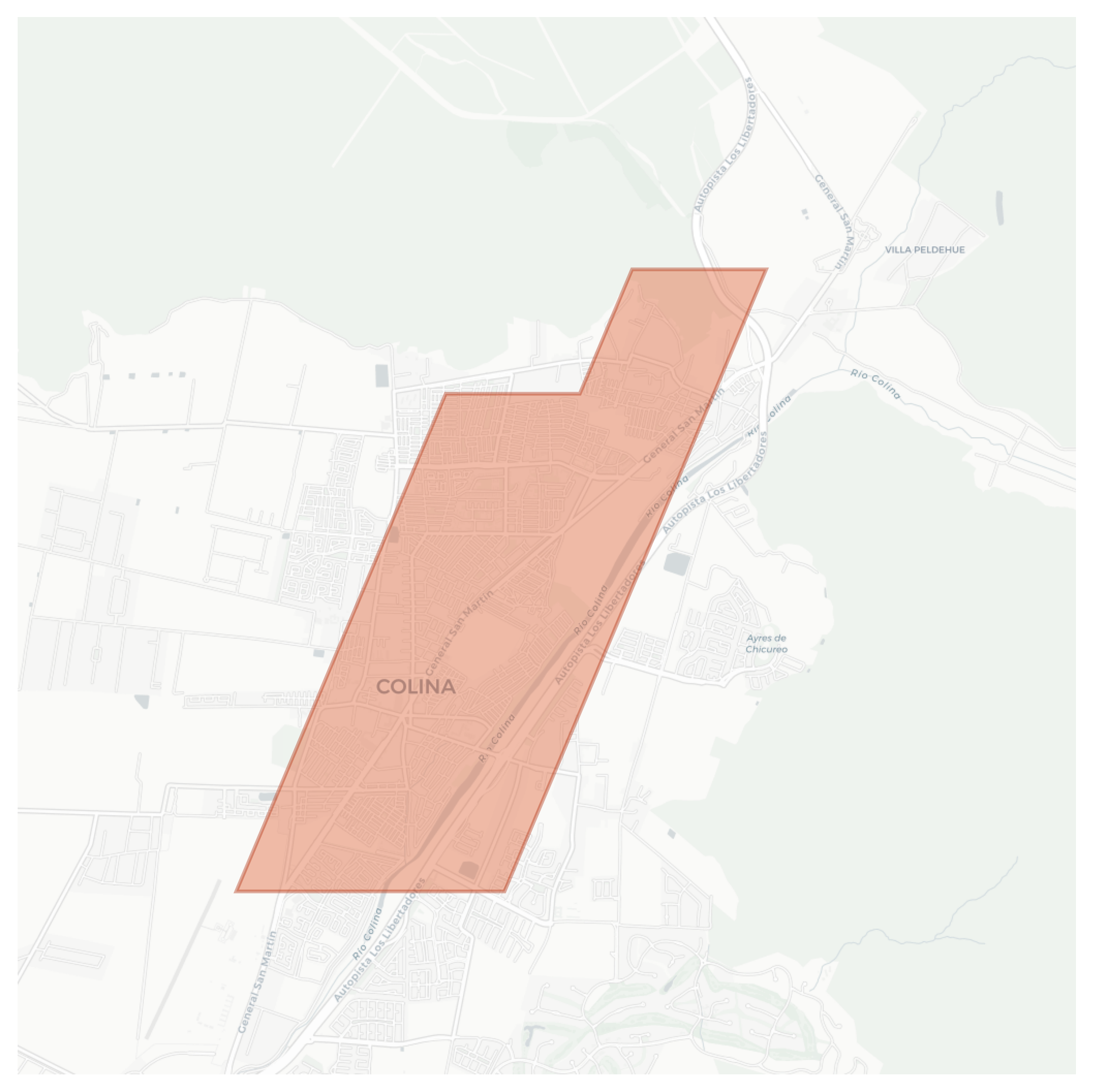 Colina geographic map