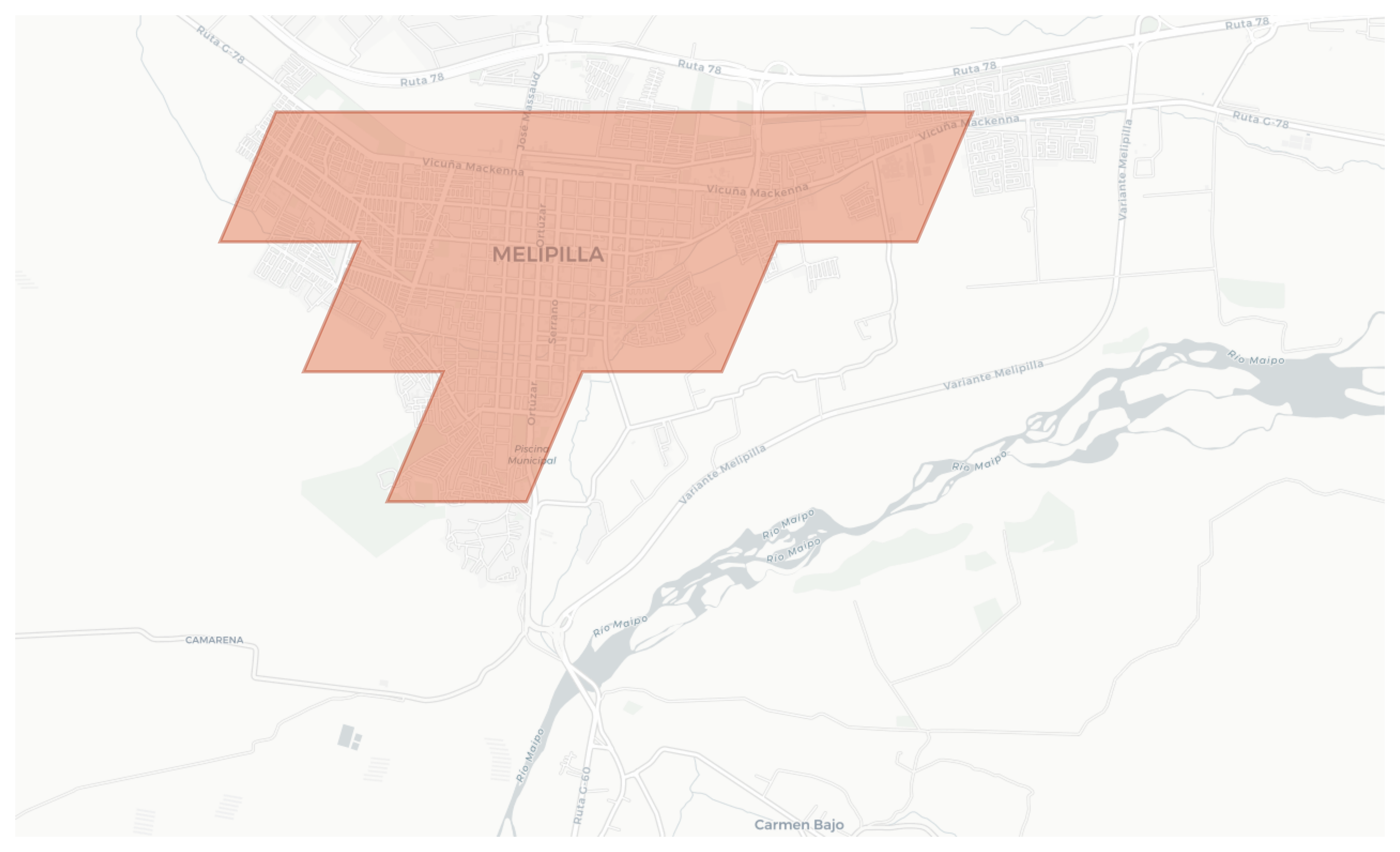 Melipilla geographic map