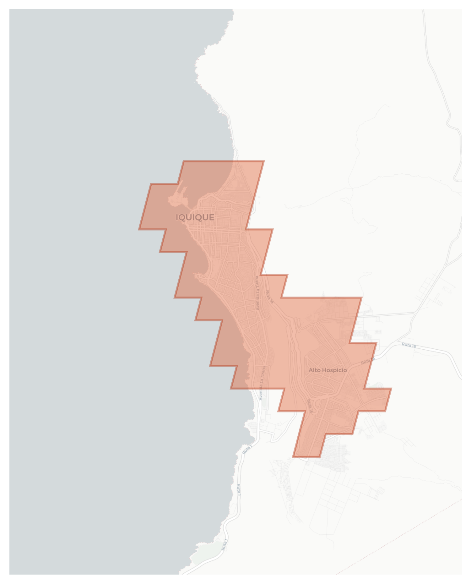 Iquique geographic map