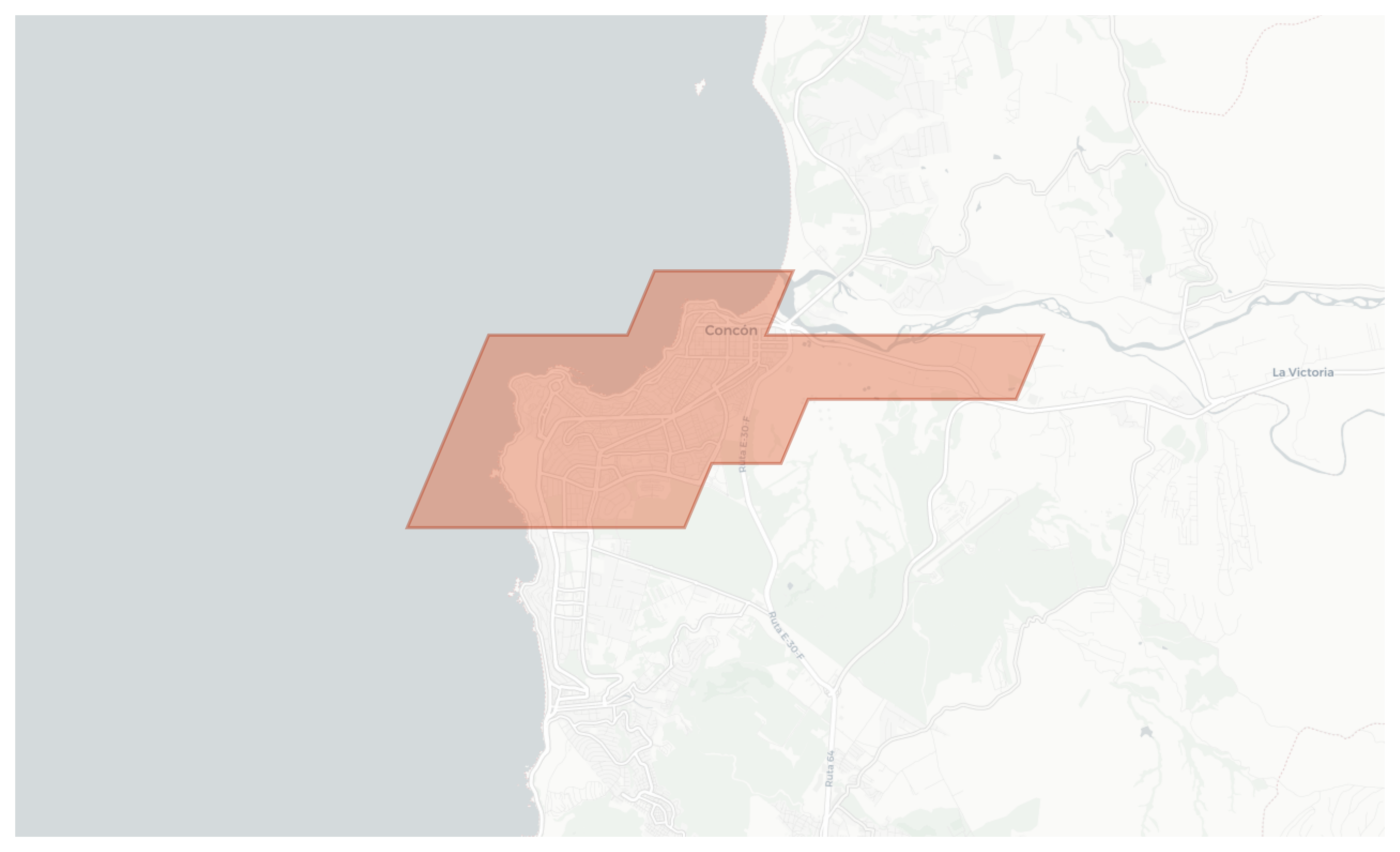 Concón geographic map