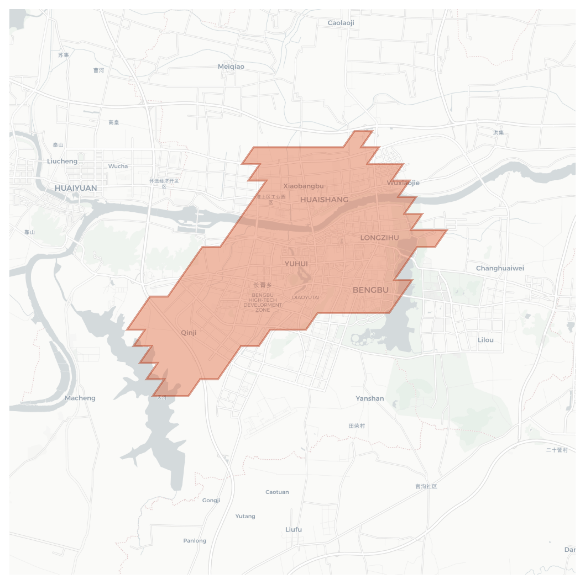 Bengbu geographic map