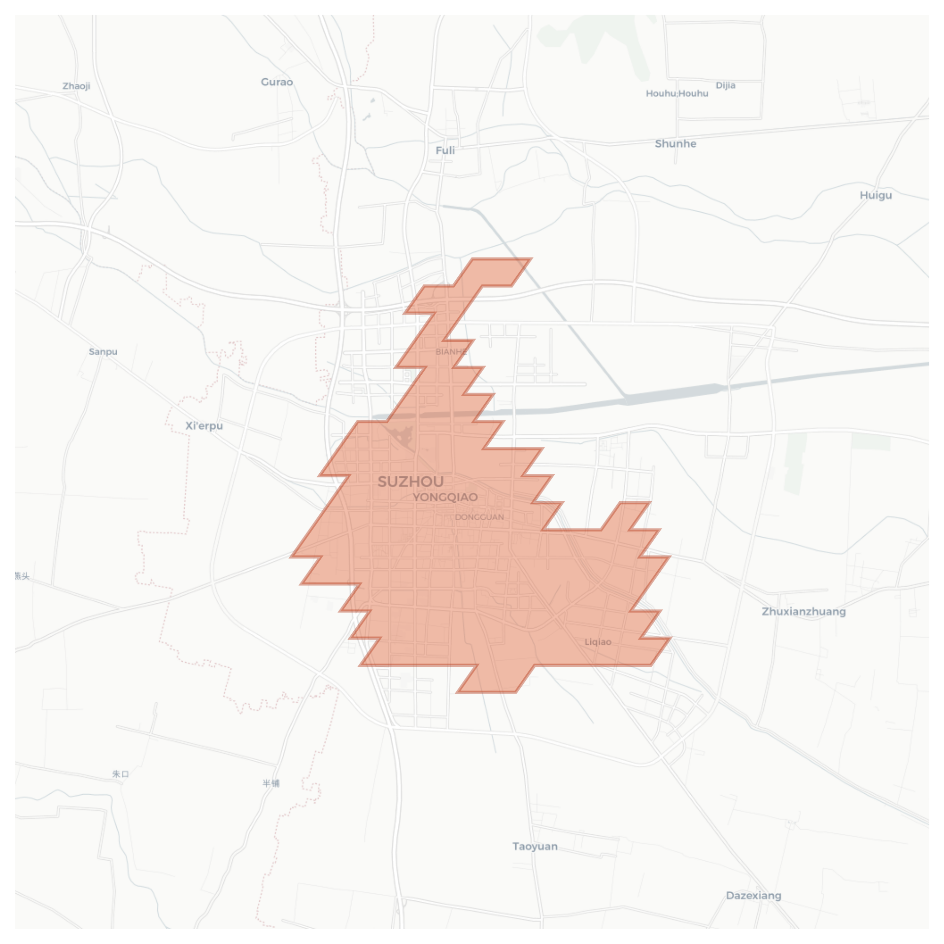 Suzhou geographic map