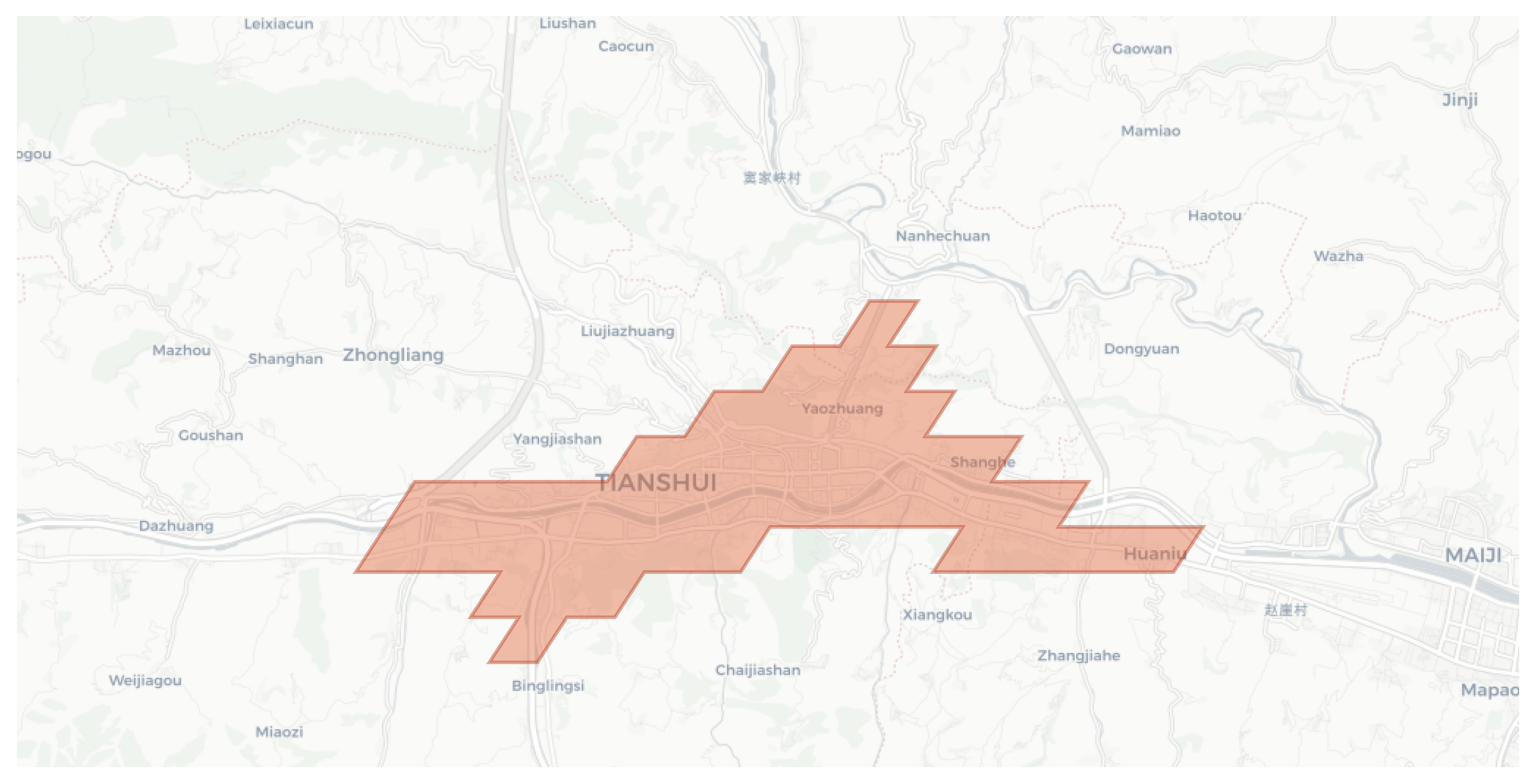 Tianshui geographic map
