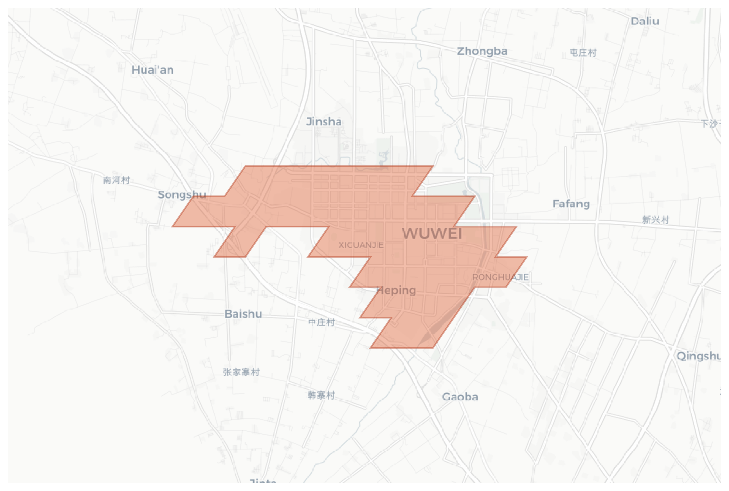 Wuwei geographic map