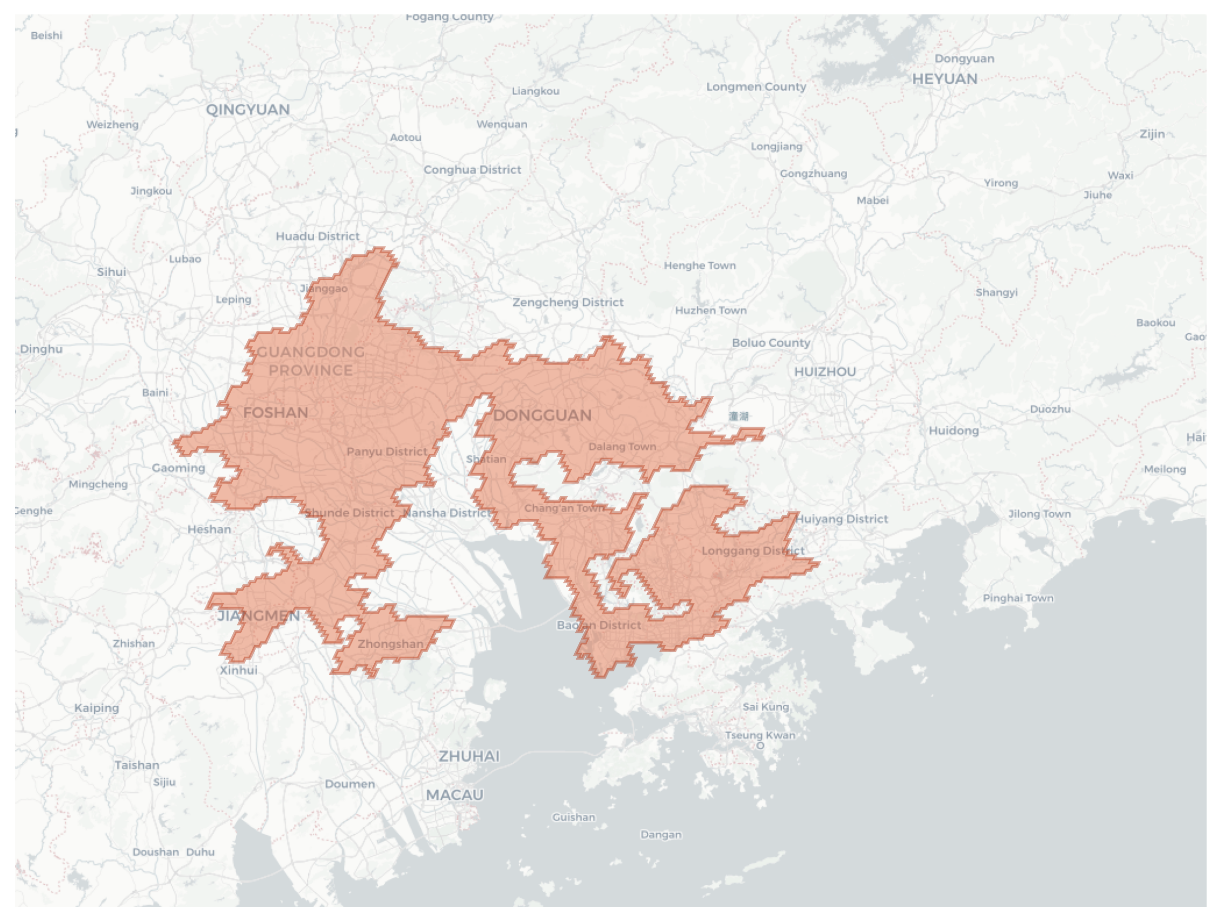 Guangzhou geographic map
