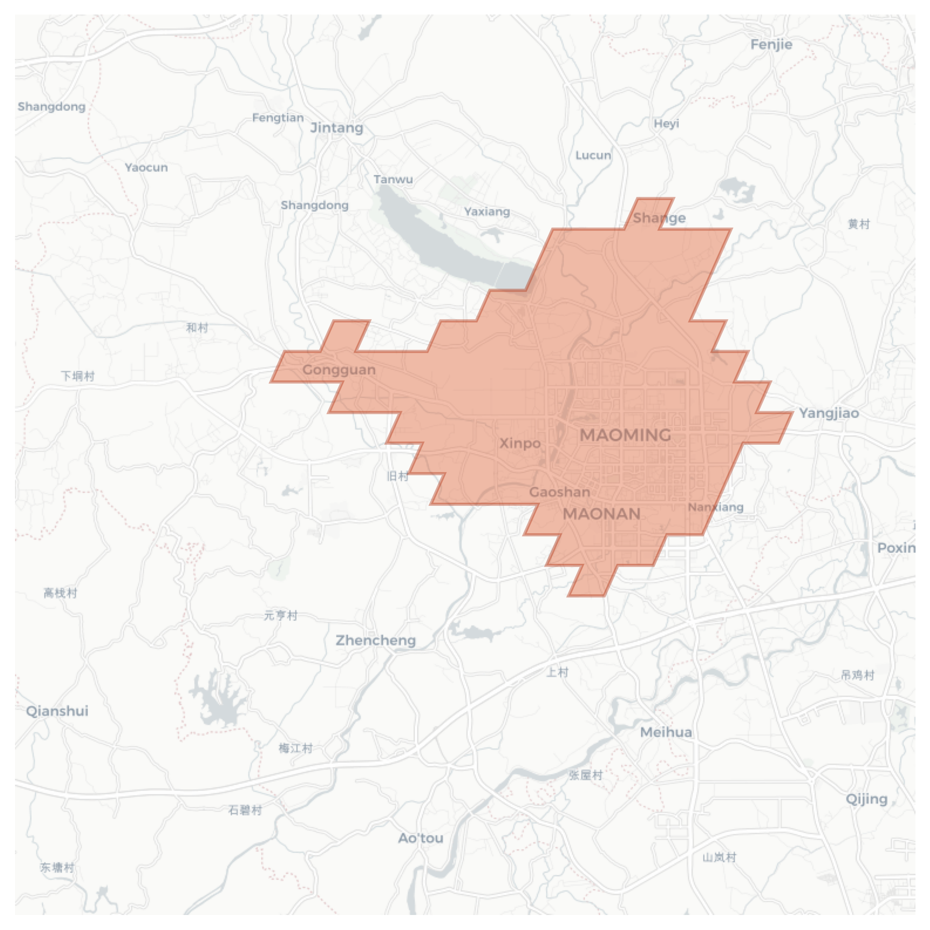 Maoming geographic map