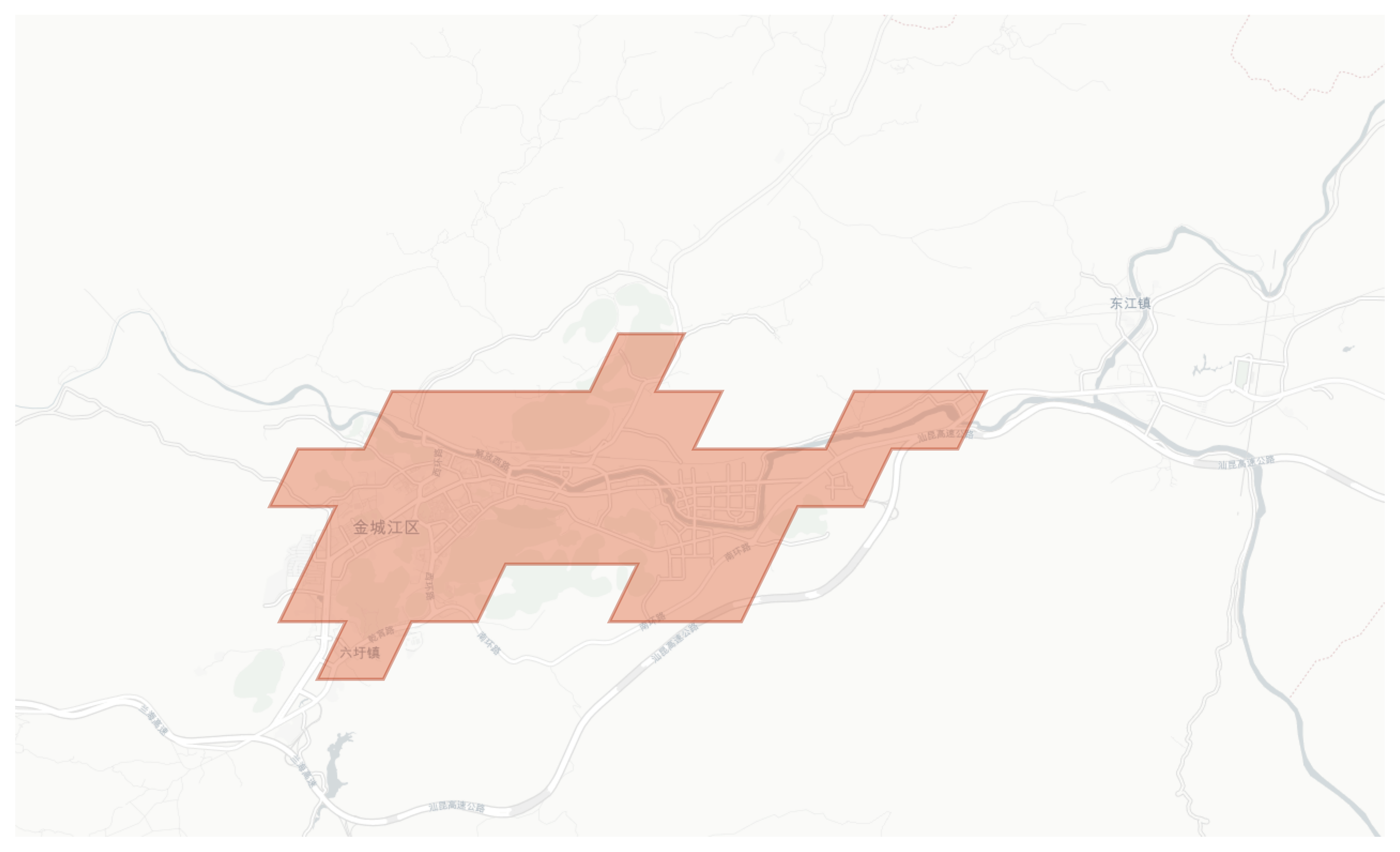 Jinchengjiang geographic map