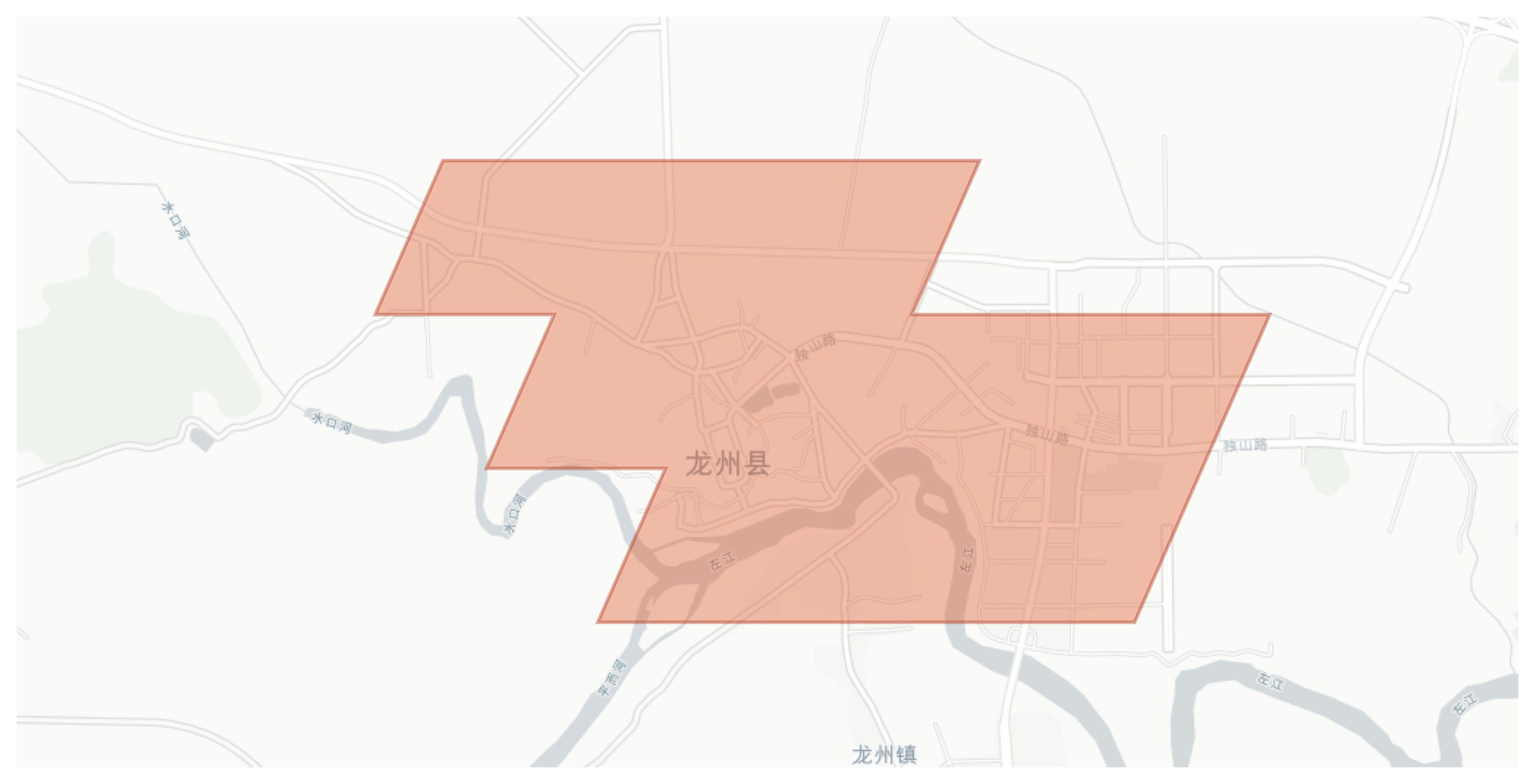 Longzhou geographic map