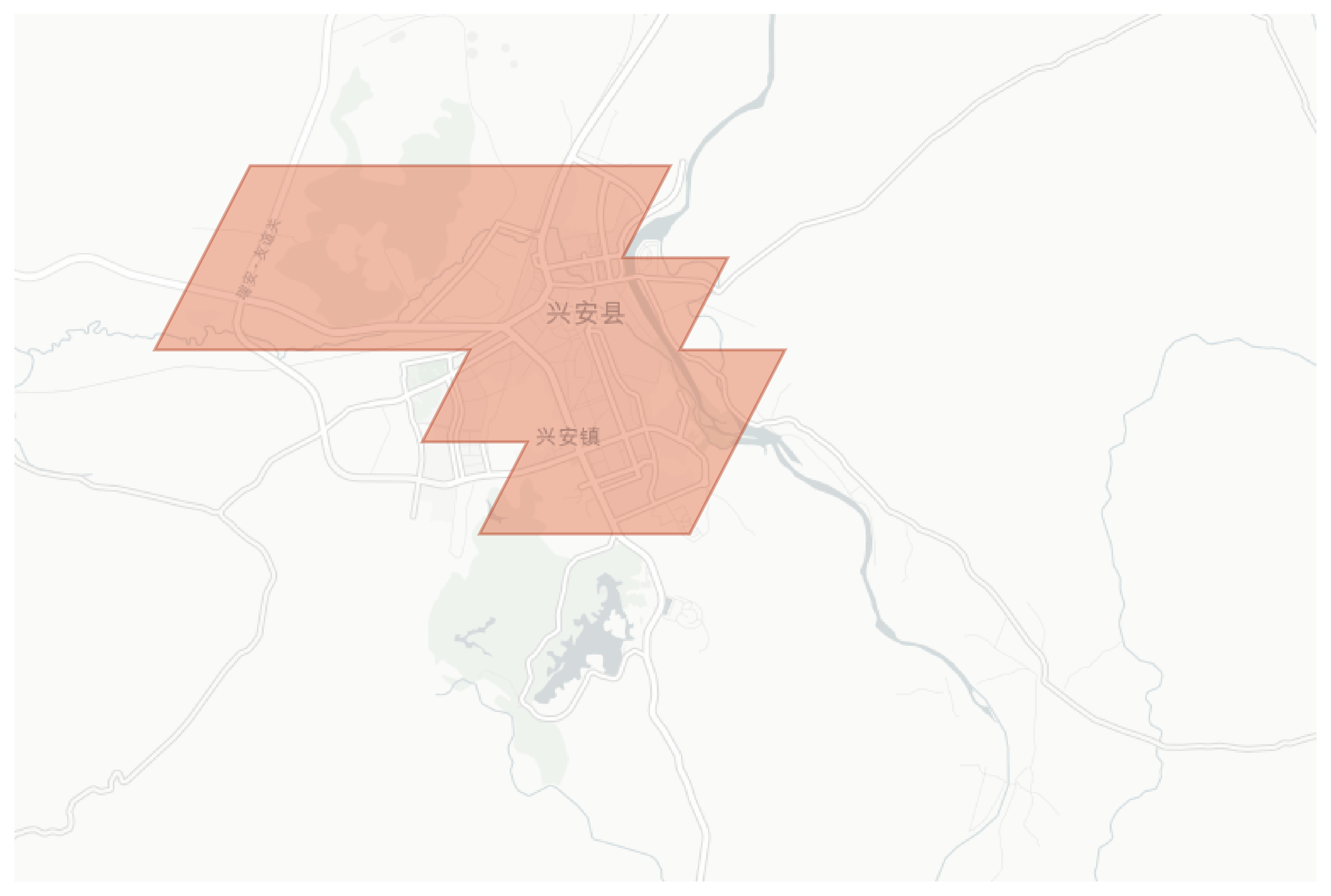 Xing'an geographic map