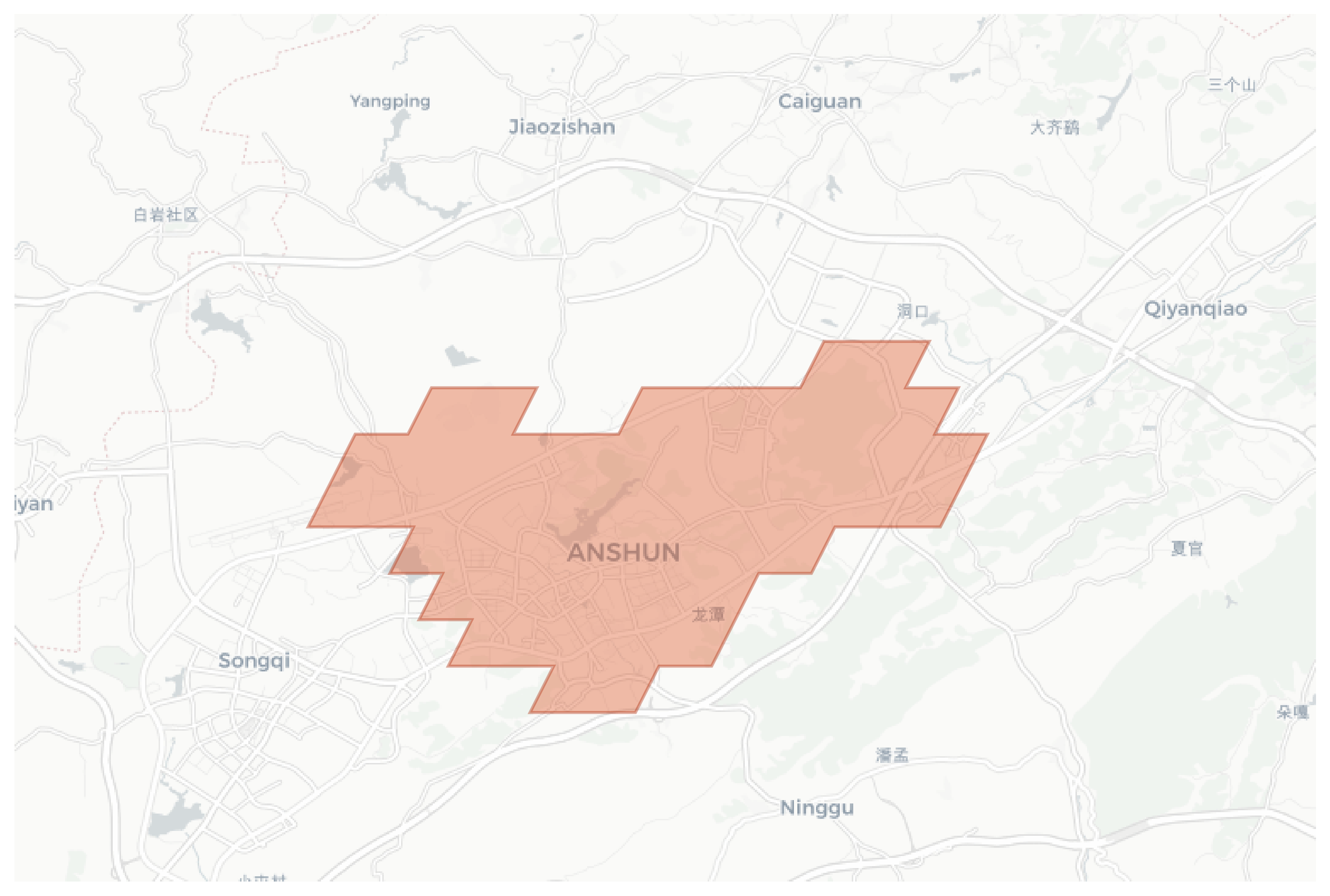 Anshun geographic map