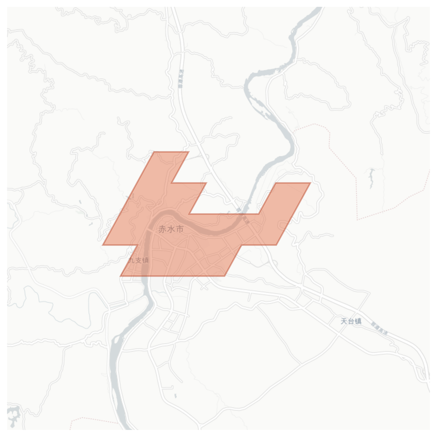 Chishui geographic map