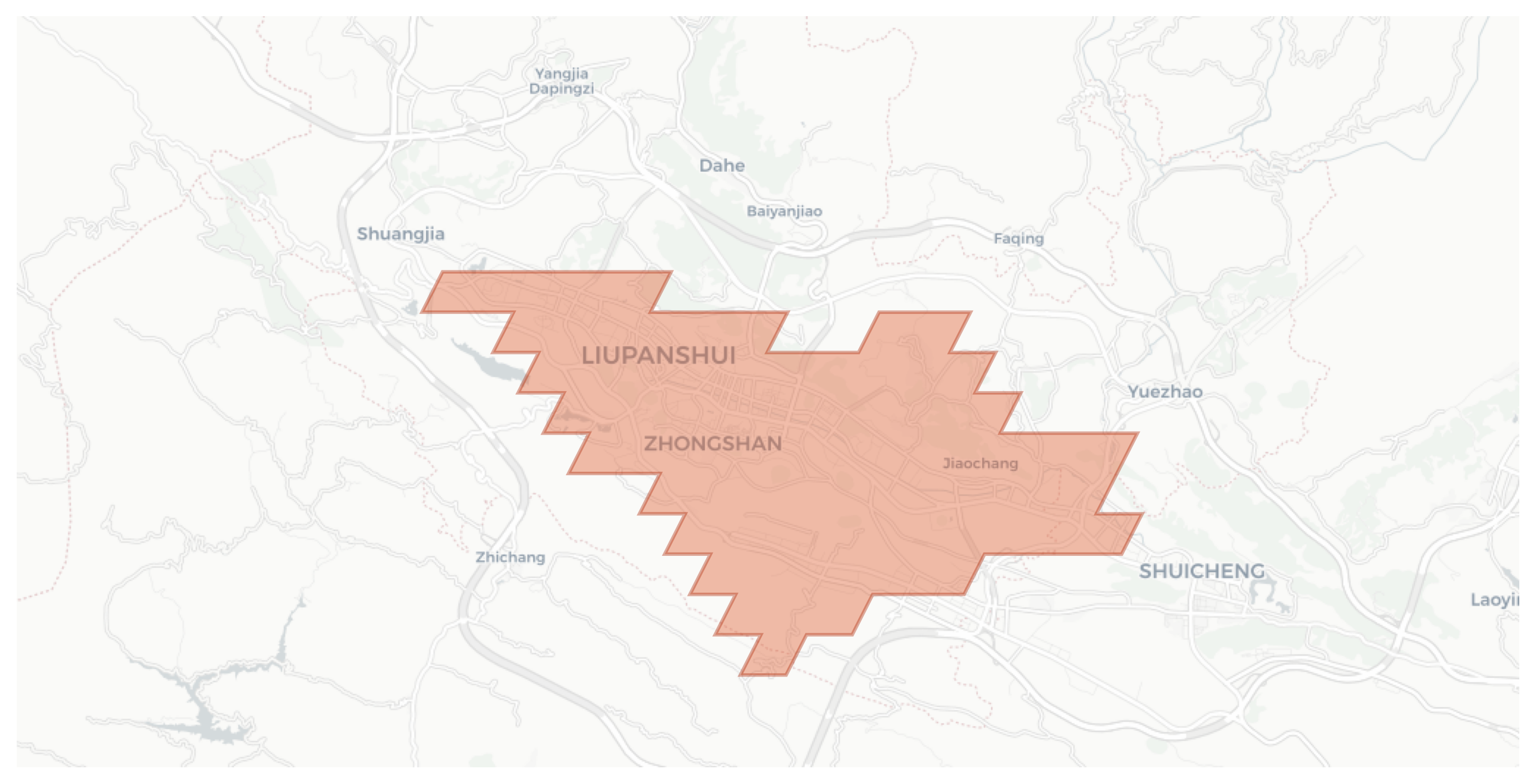 Liupanshui geographic map