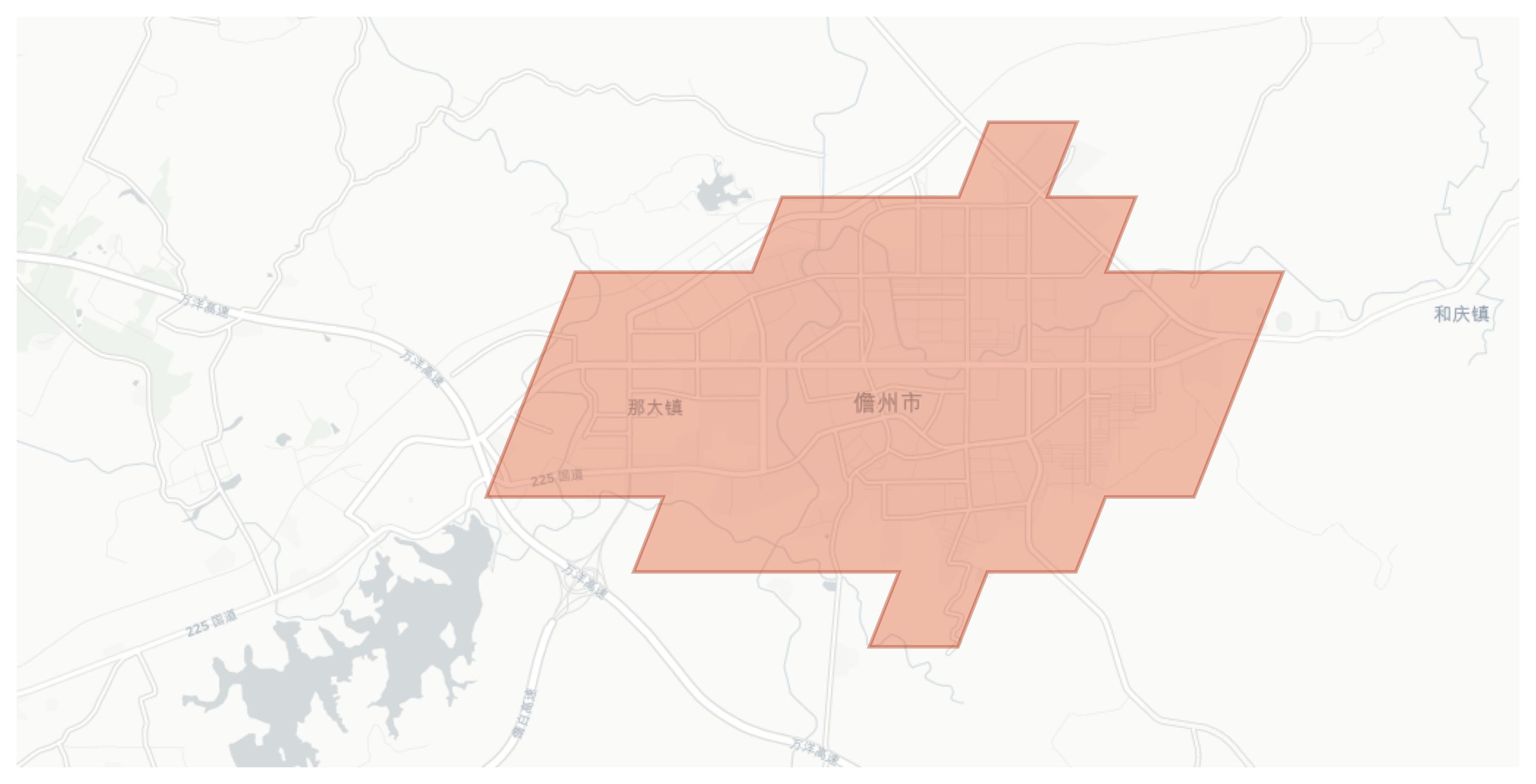 Danzhou City geographic map