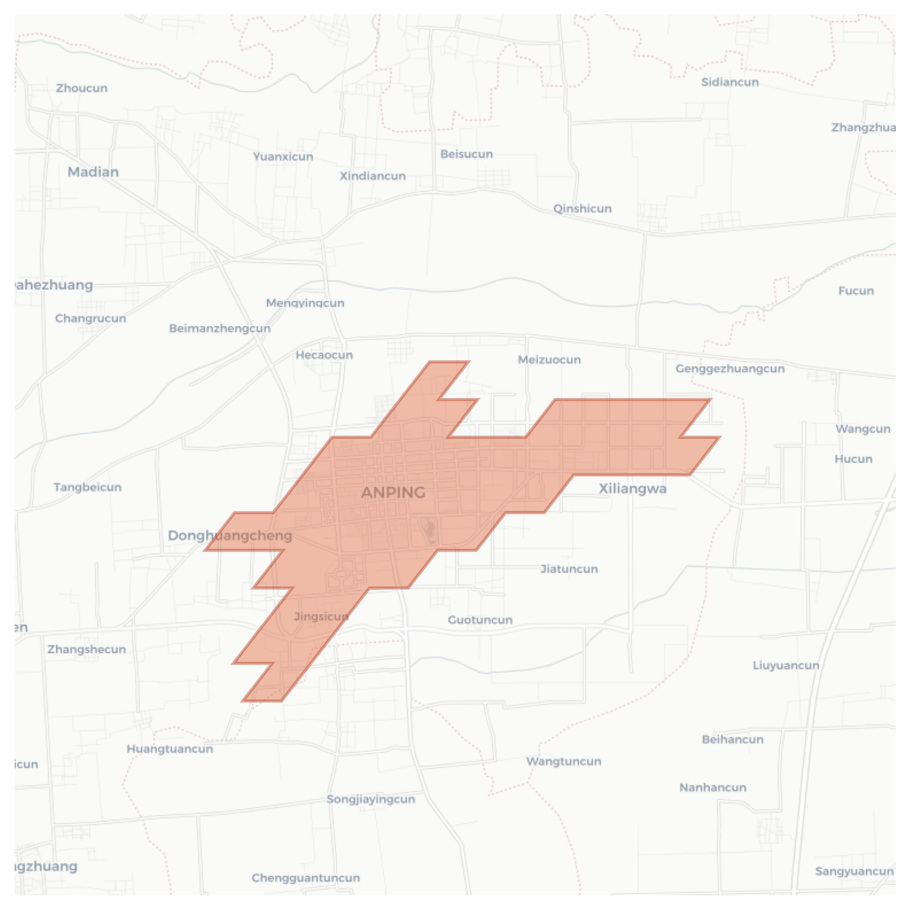 Anping geographic map