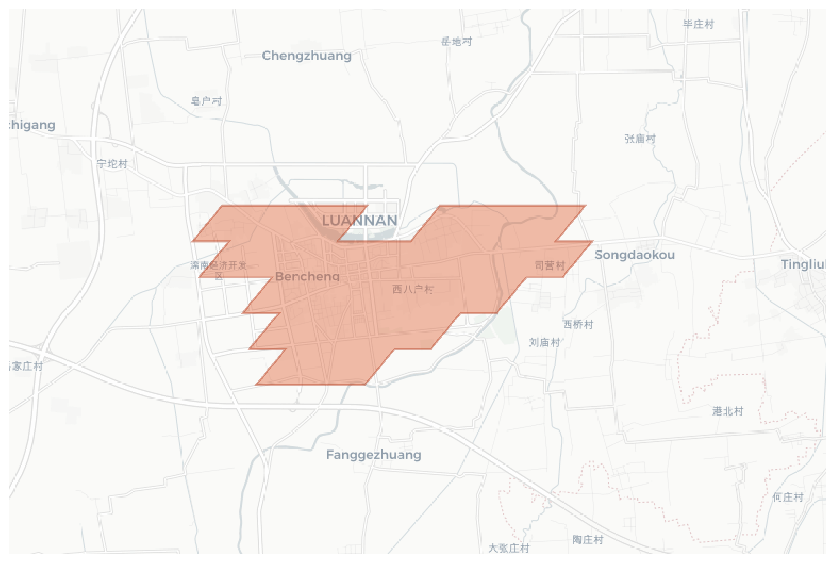 Bencheng geographic map