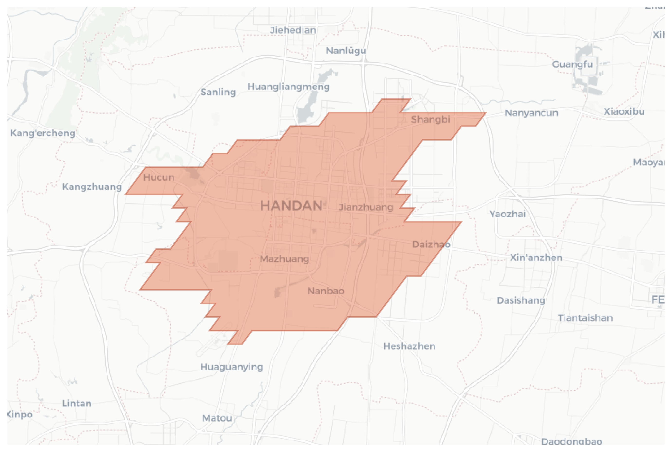 Handan geographic map