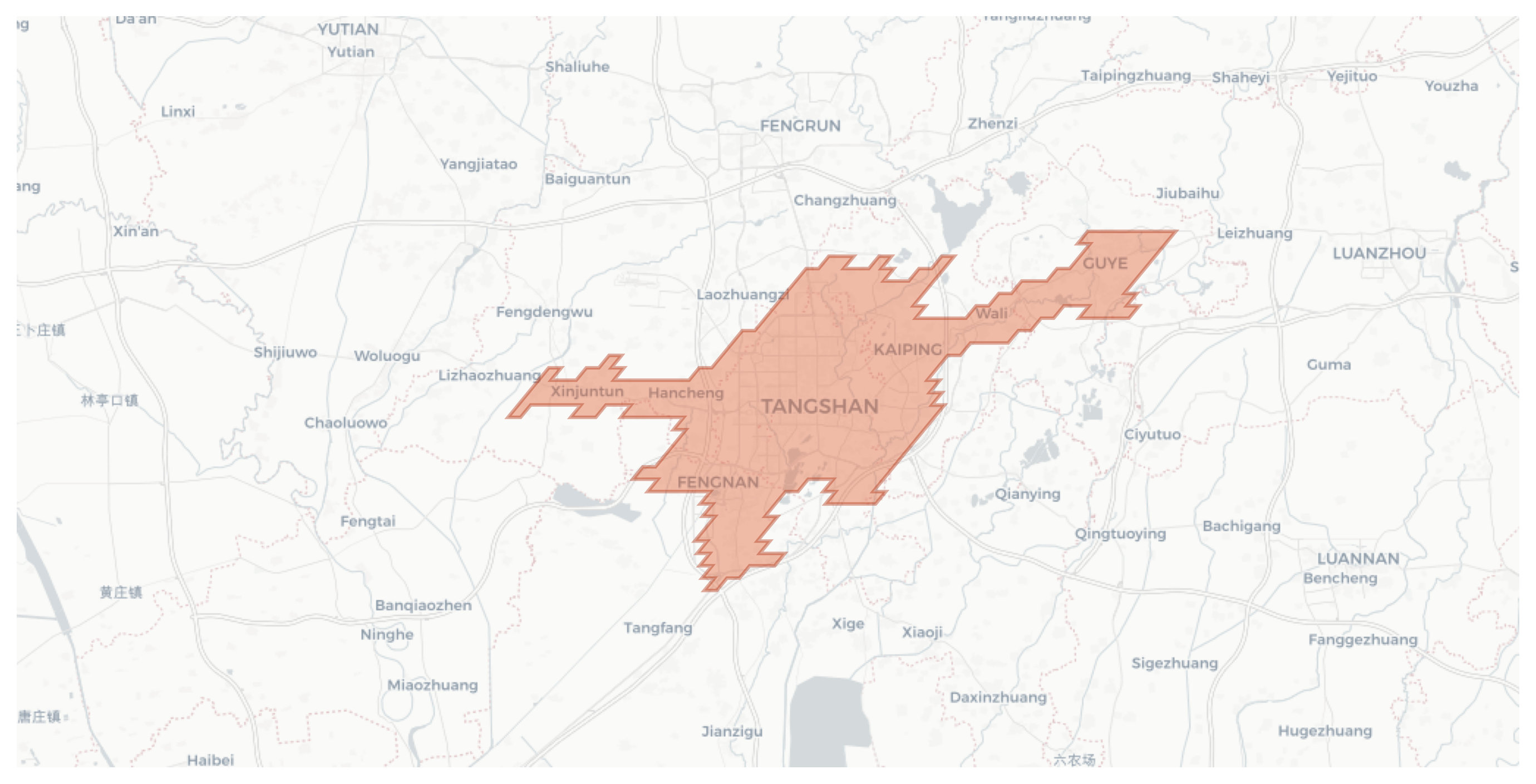 Tangshan geographic map