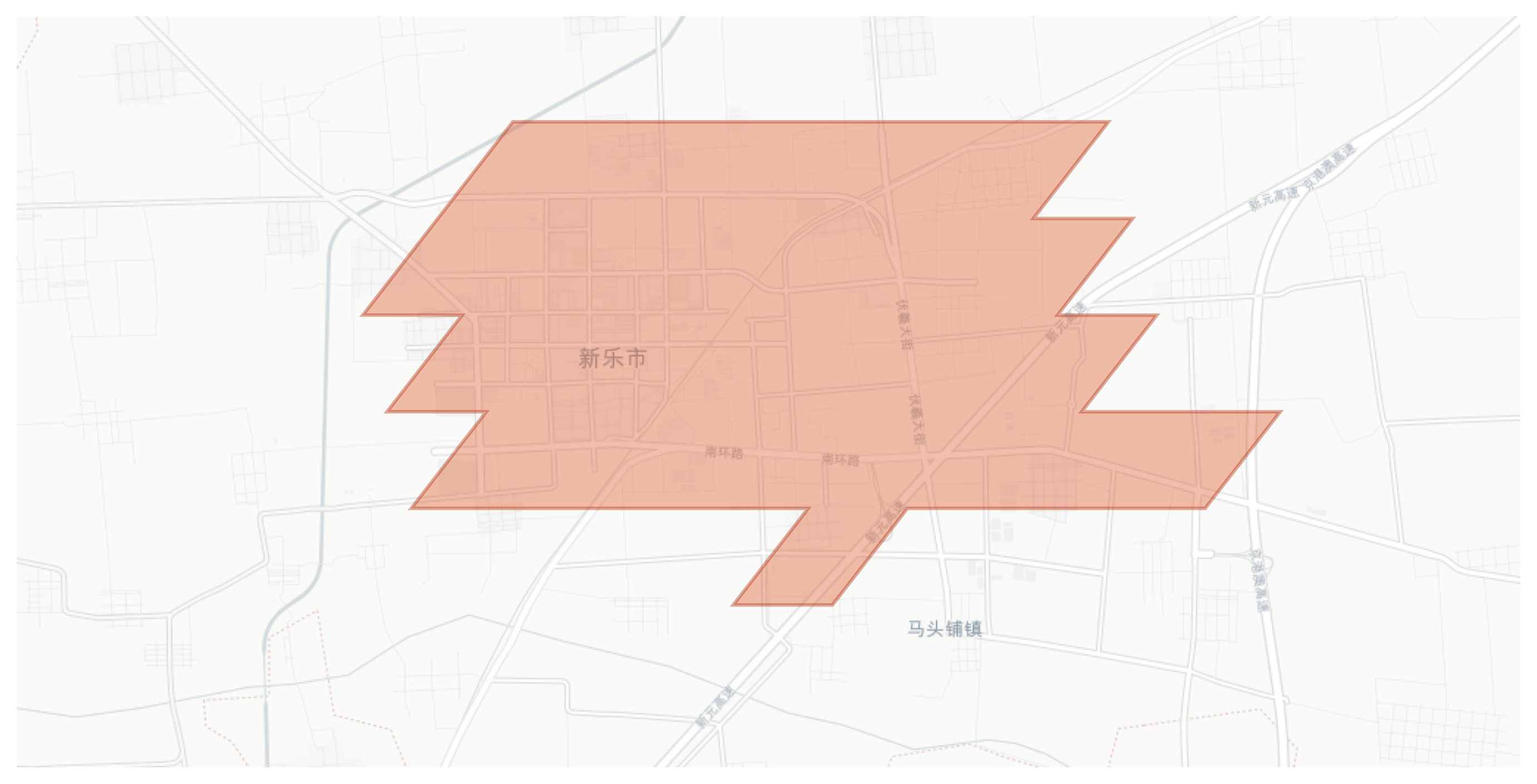 Xinle geographic map