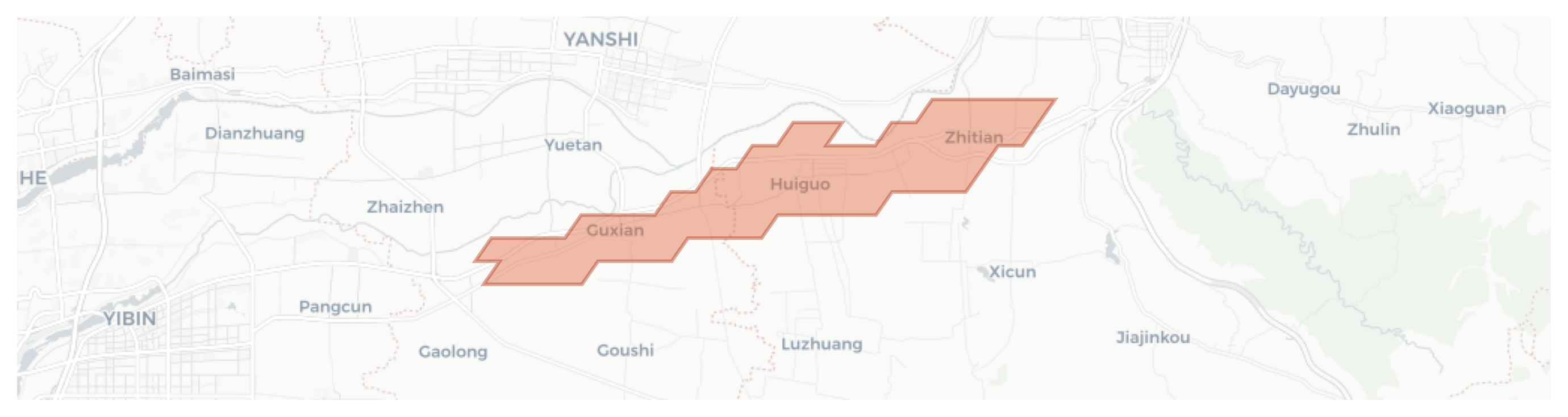 Guxian geographic map