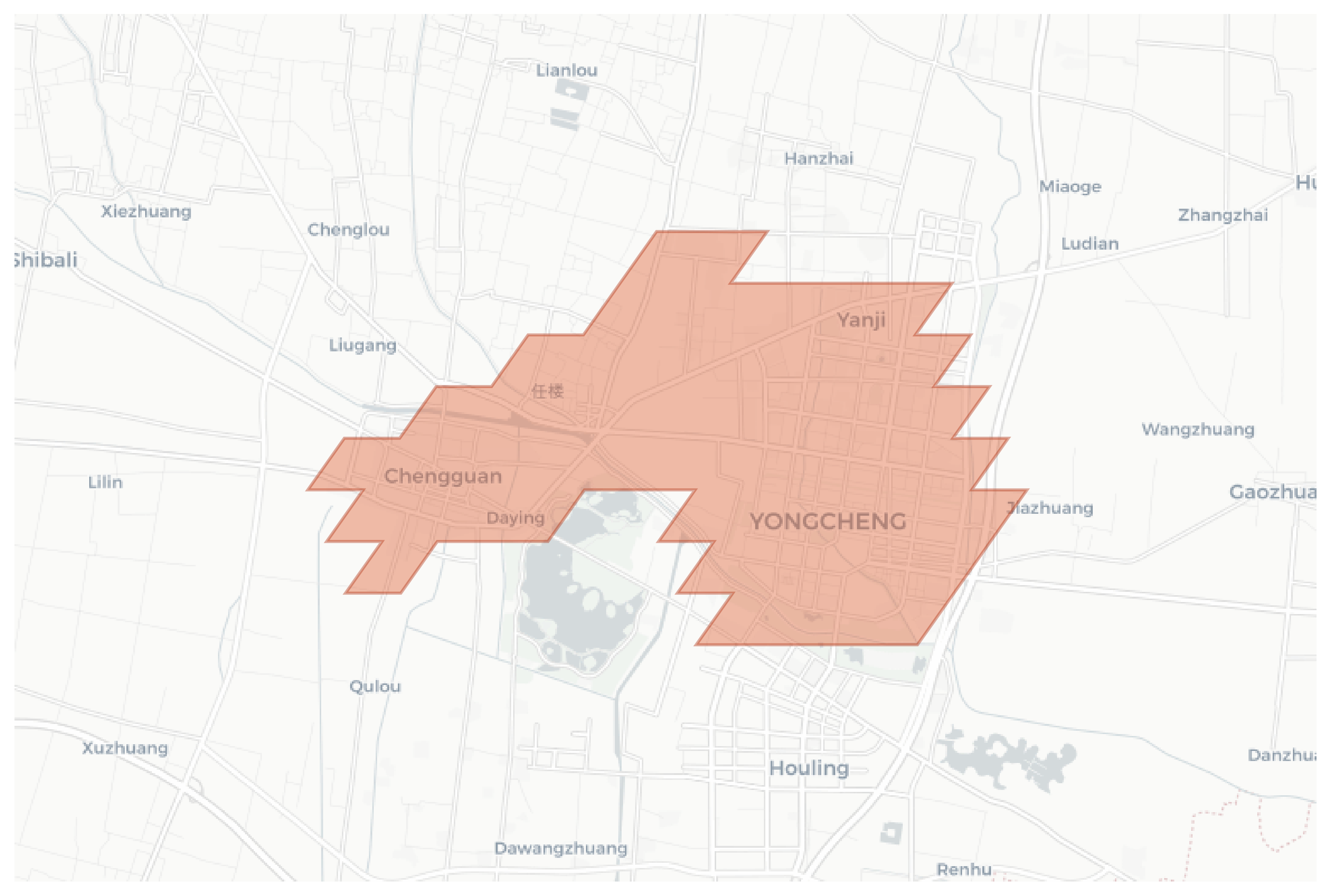 Yongcheng geographic map