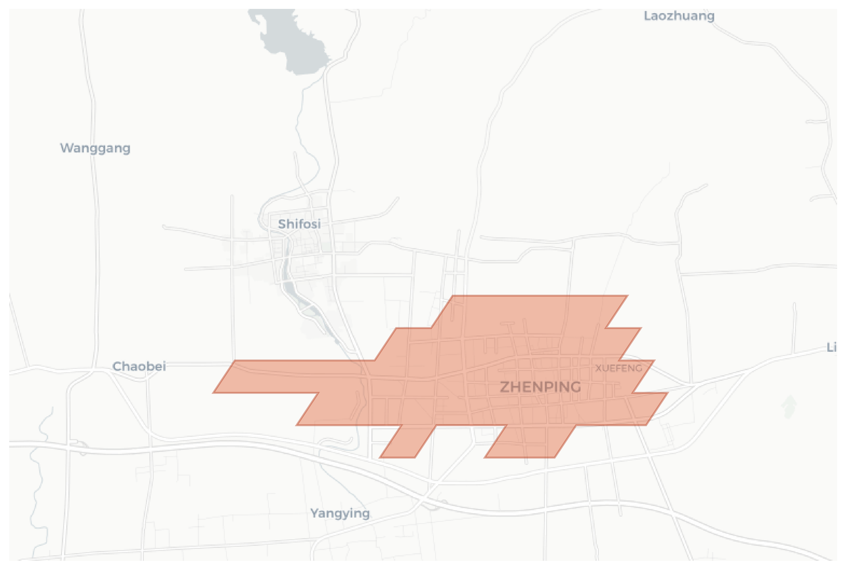 Zhenping geographic map