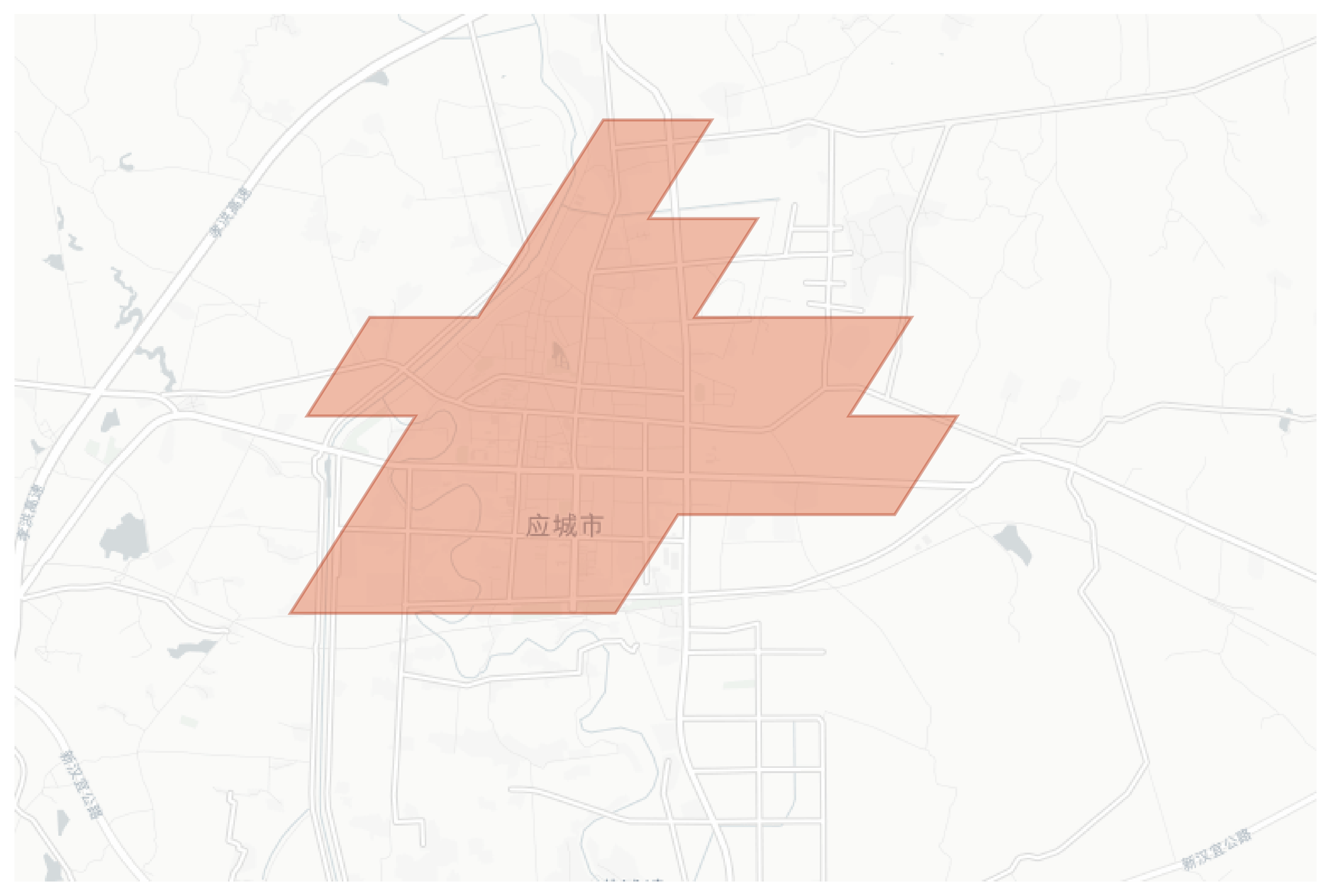 Yingcheng geographic map