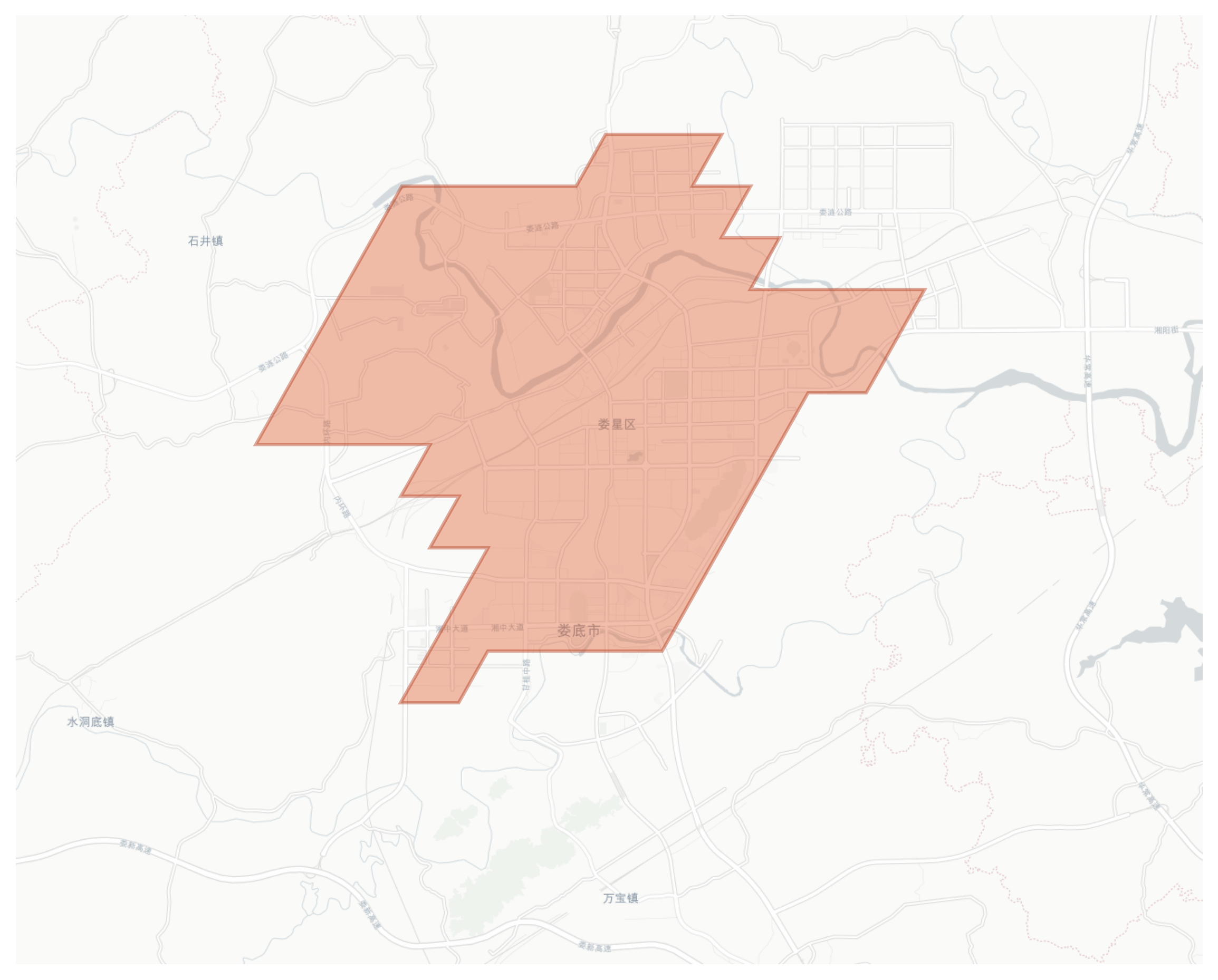 Loudi geographic map