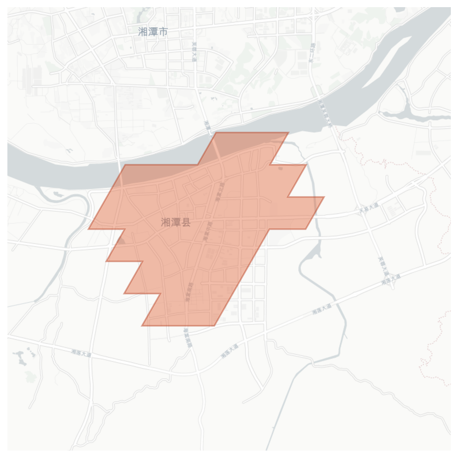 Xiangtan geographic map
