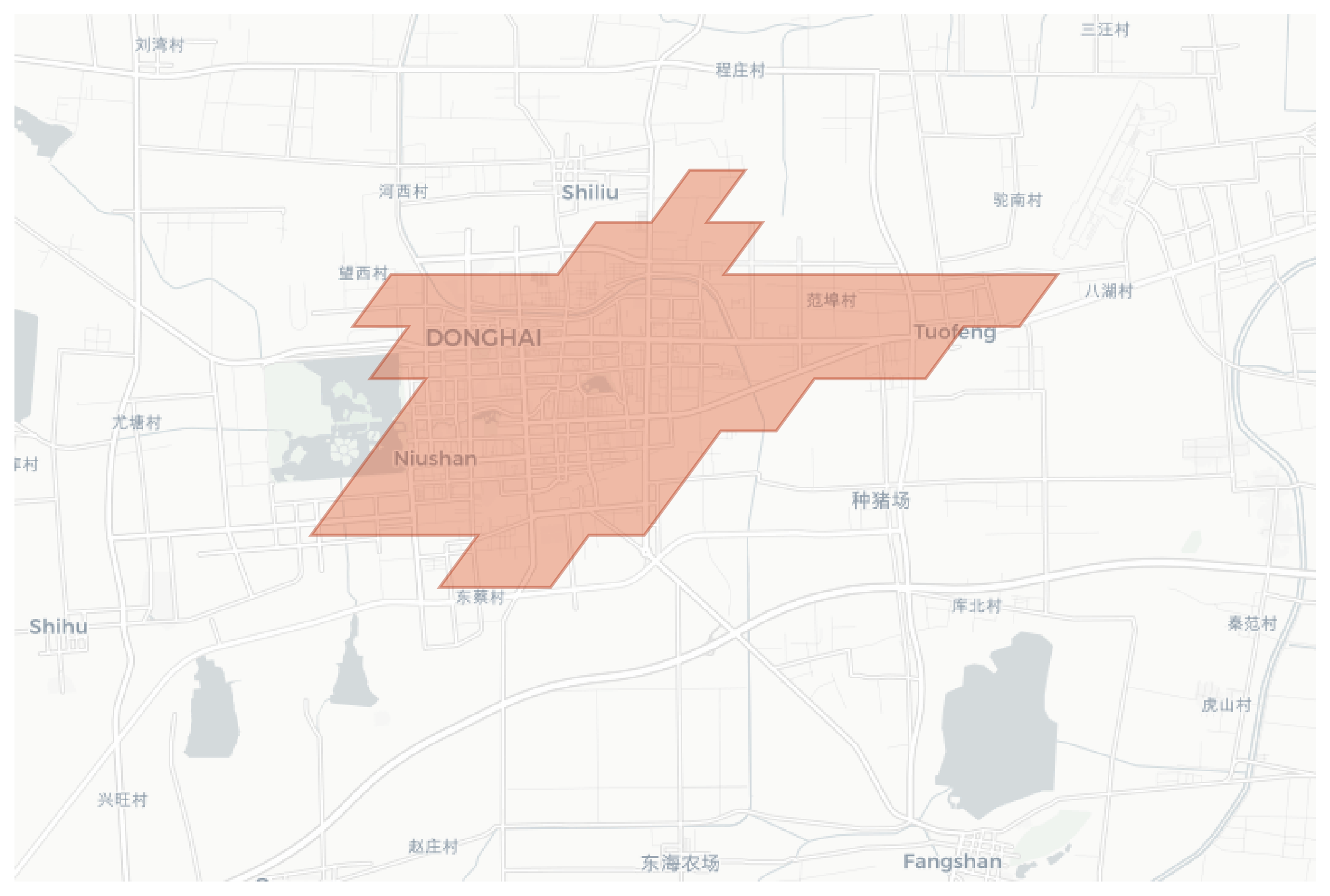 Donghai geographic map