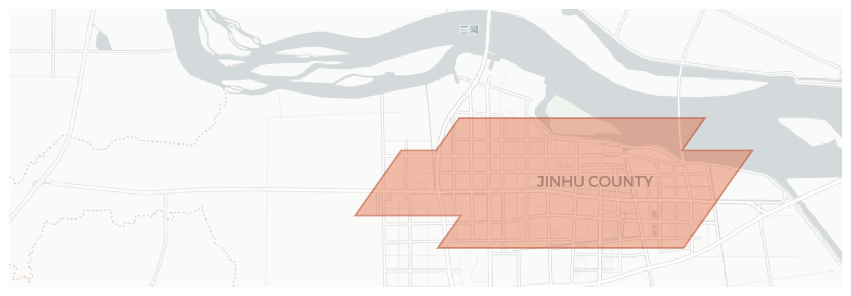 Jinhu County geographic map