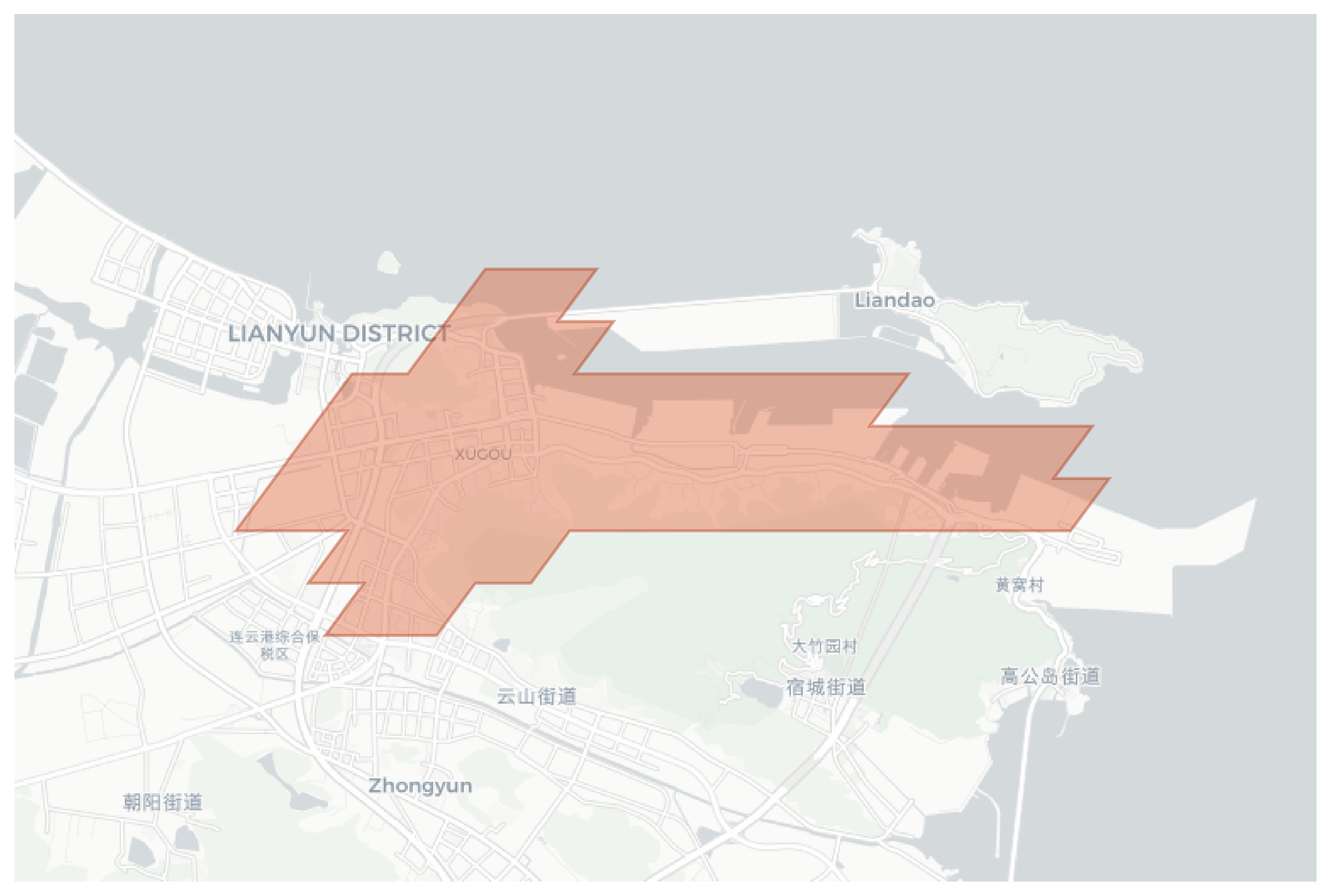 Xugou geographic map