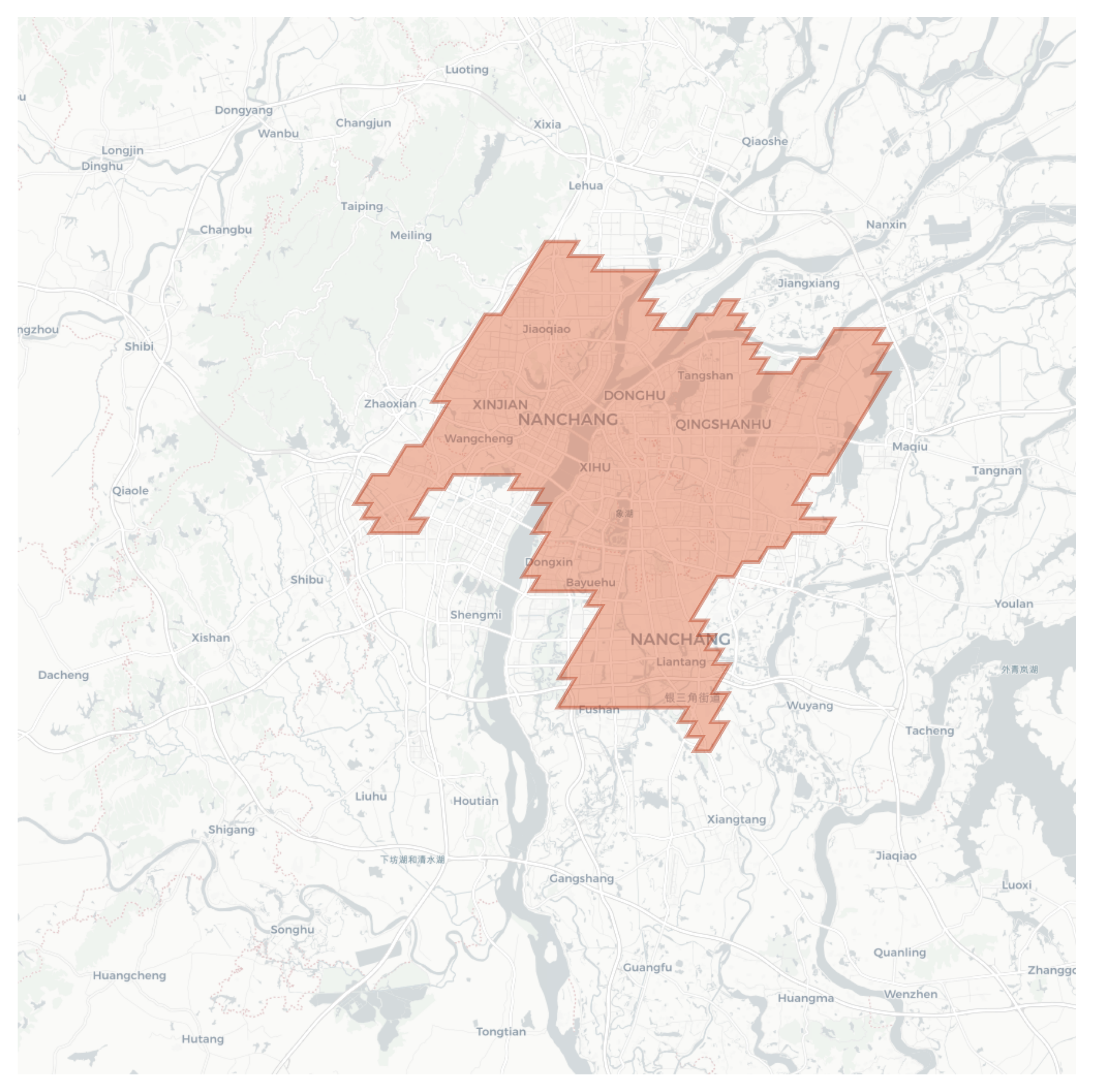 Nanchang geographic map