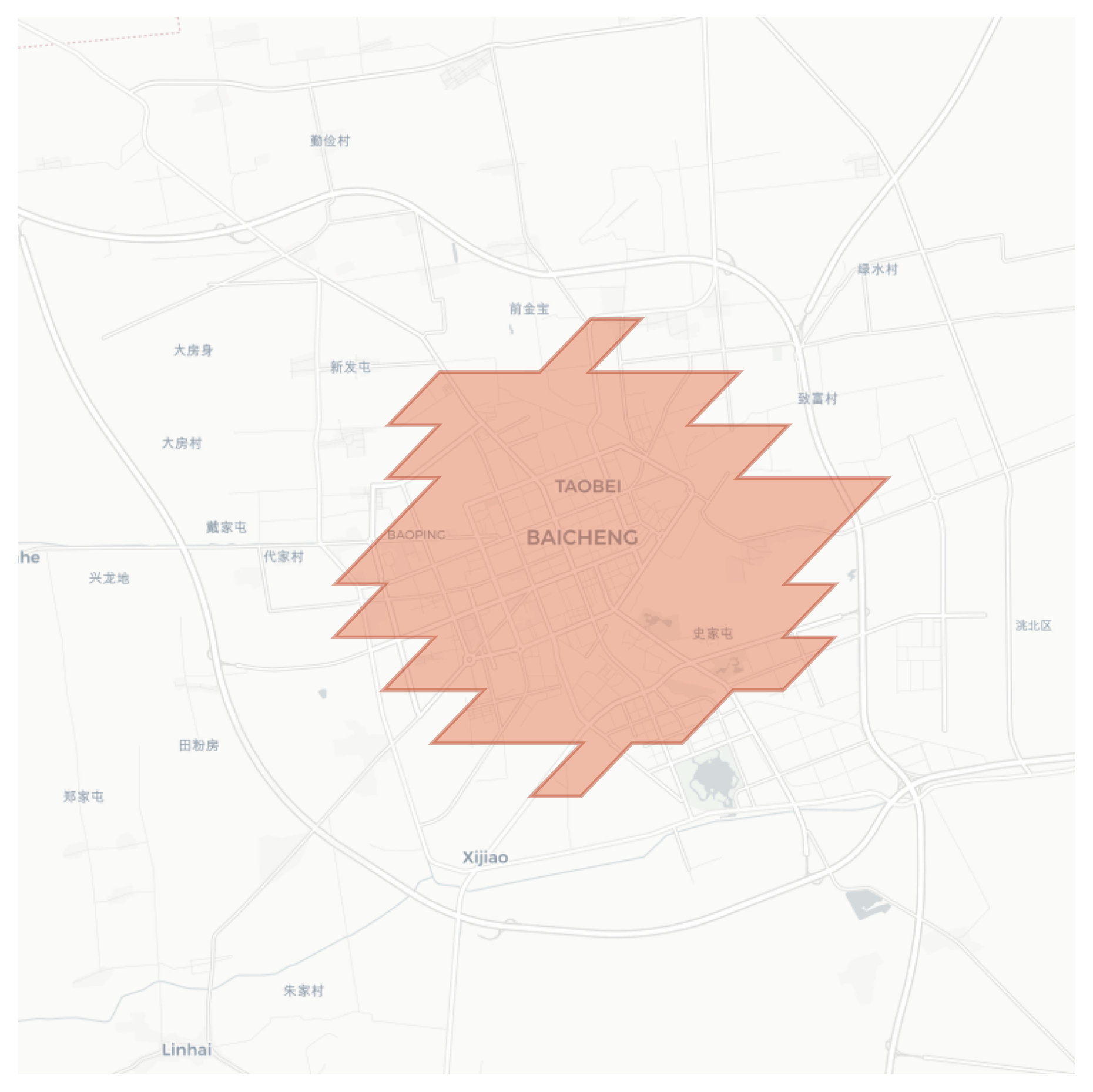 Baicheng geographic map