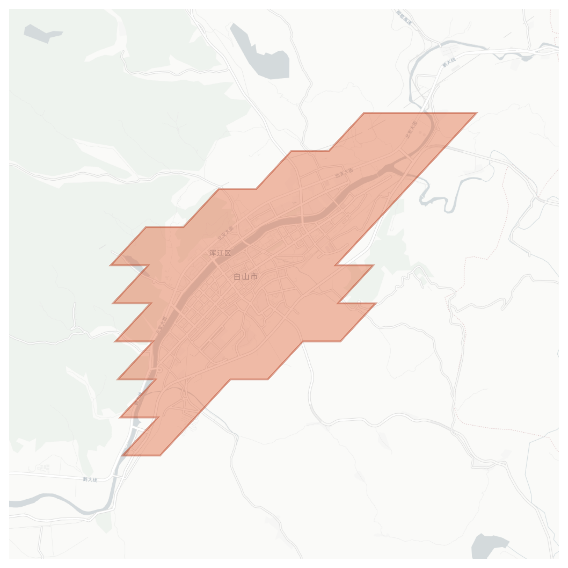 Baishan geographic map