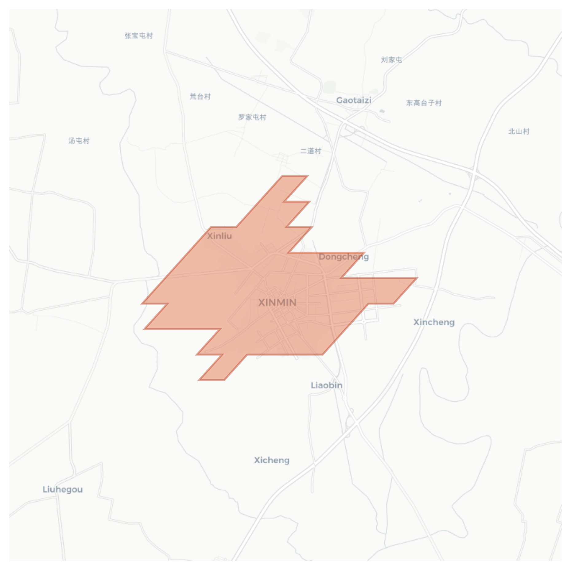 Xinmin geographic map