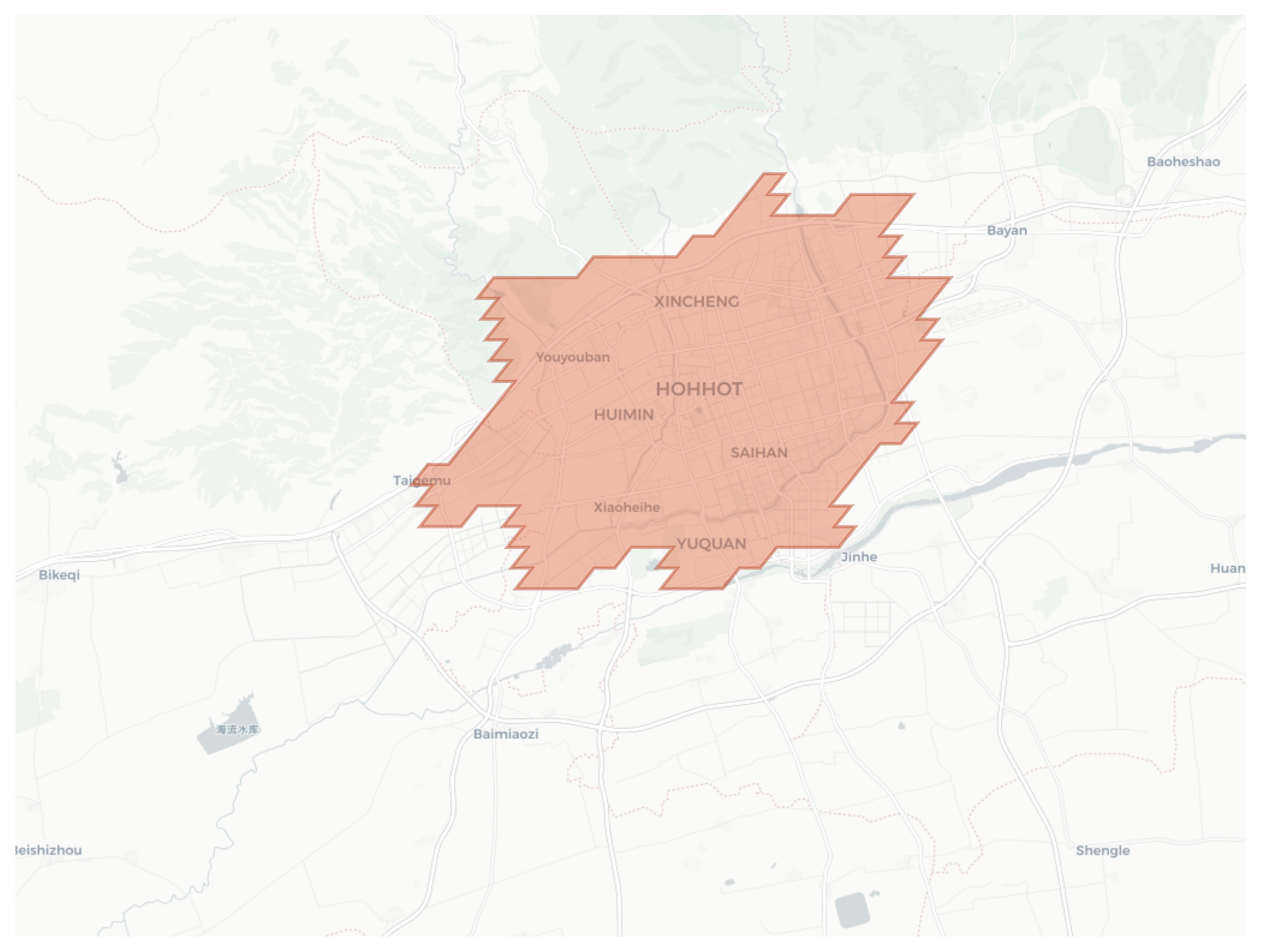 Hohhot geographic map