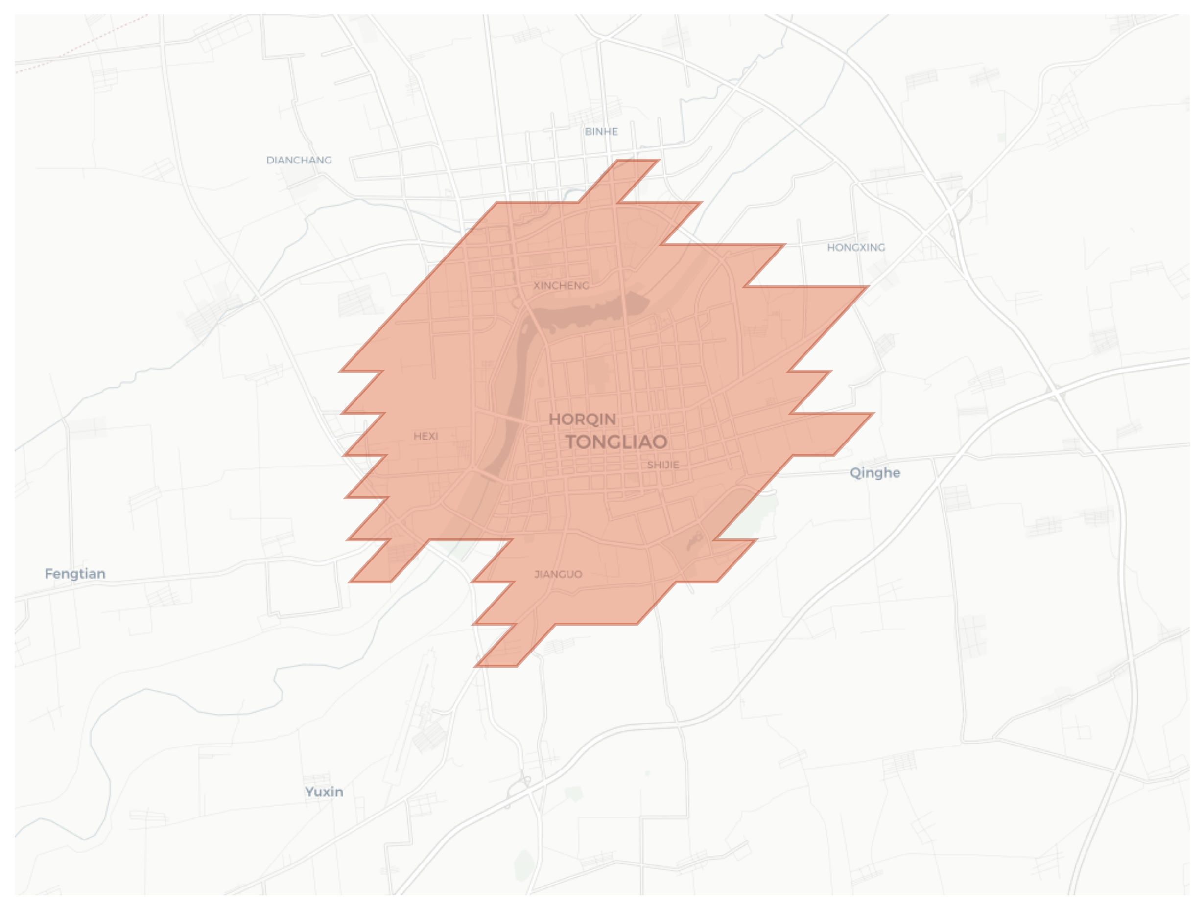 Tongliao geographic map