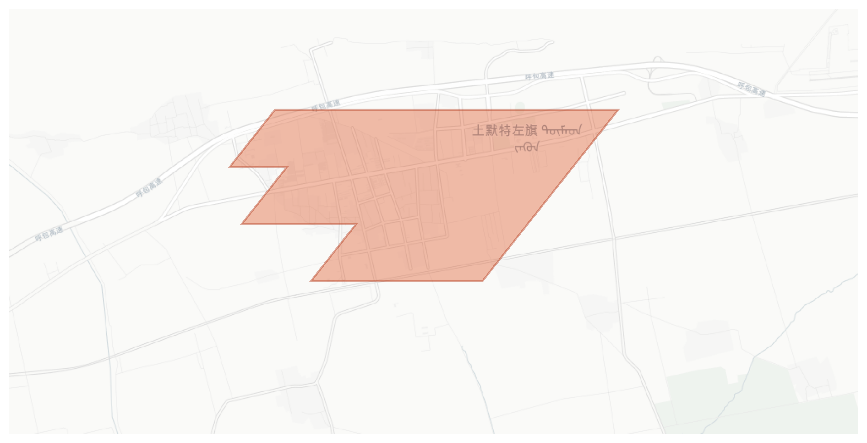 Tumed Left Banner geographic map
