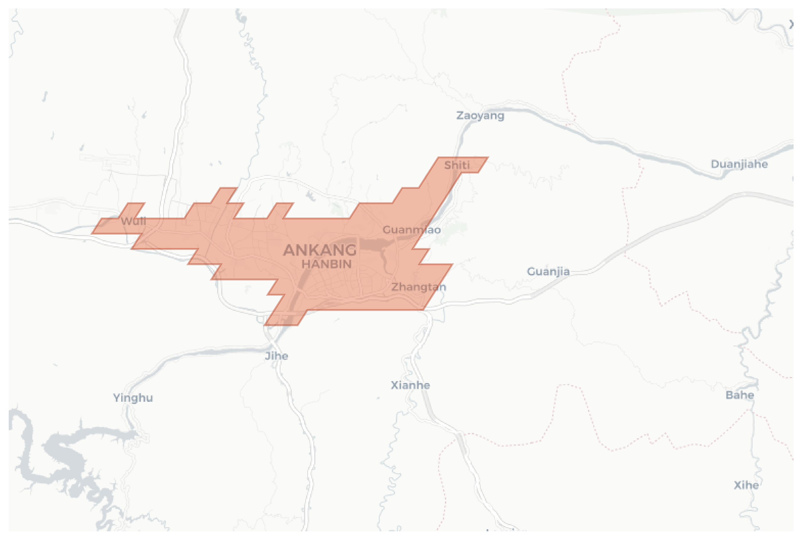 Ankang geographic map