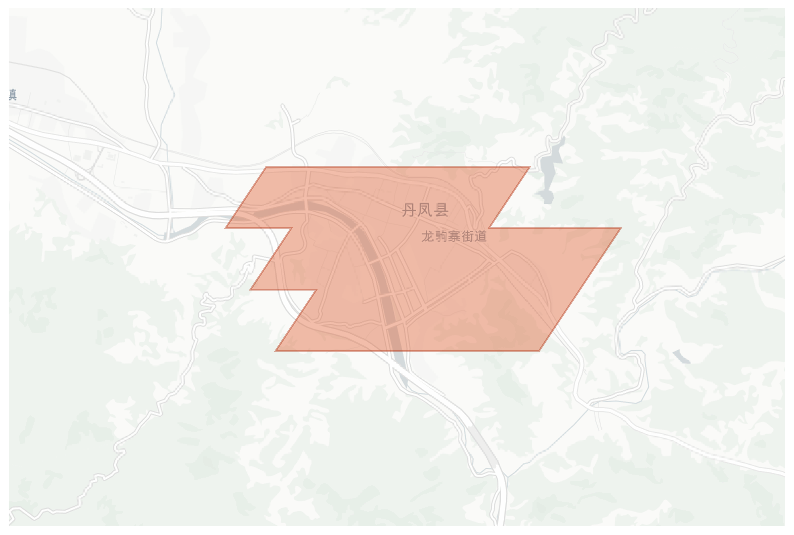 Danfeng geographic map