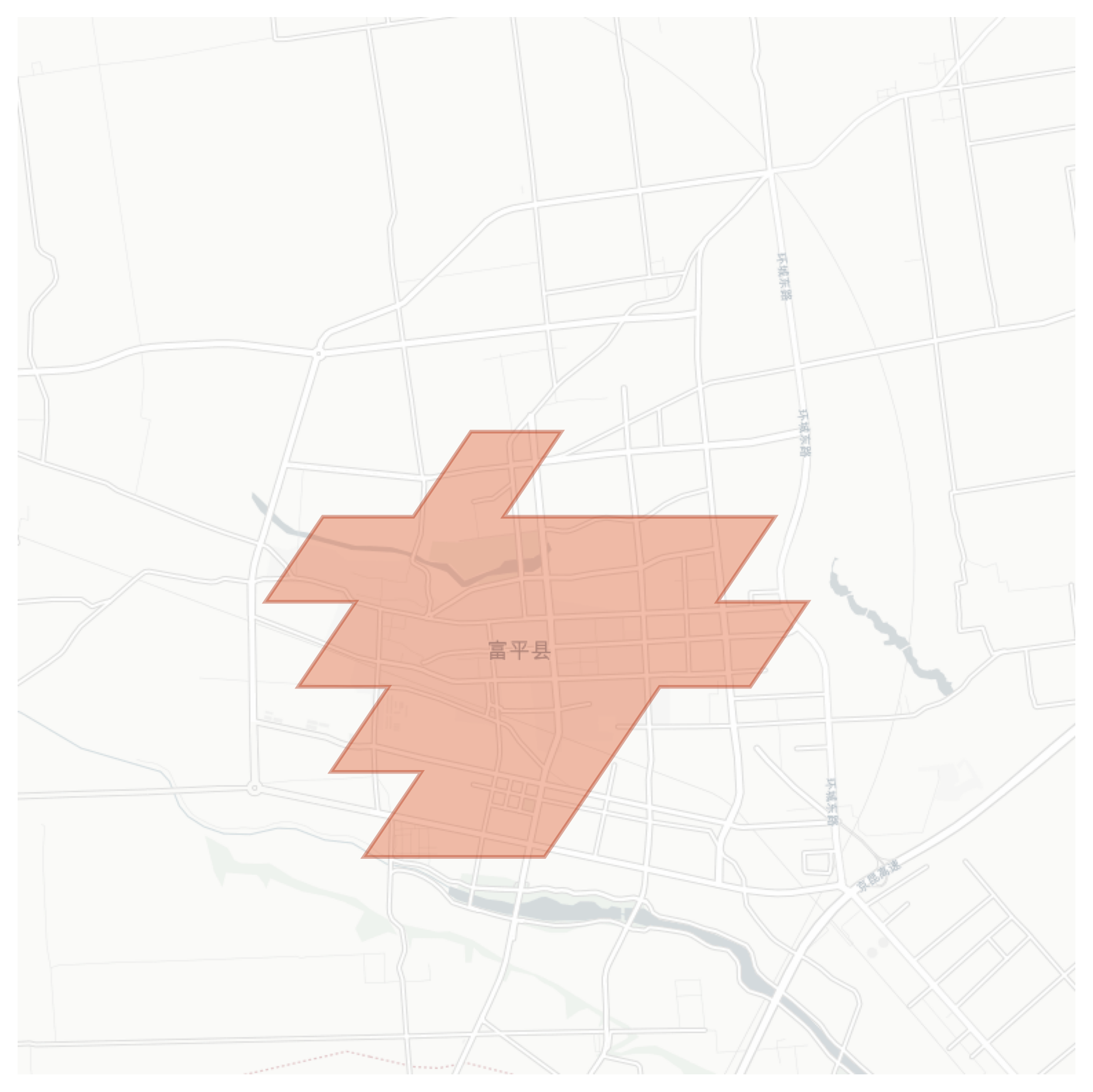 Fuping County geographic map