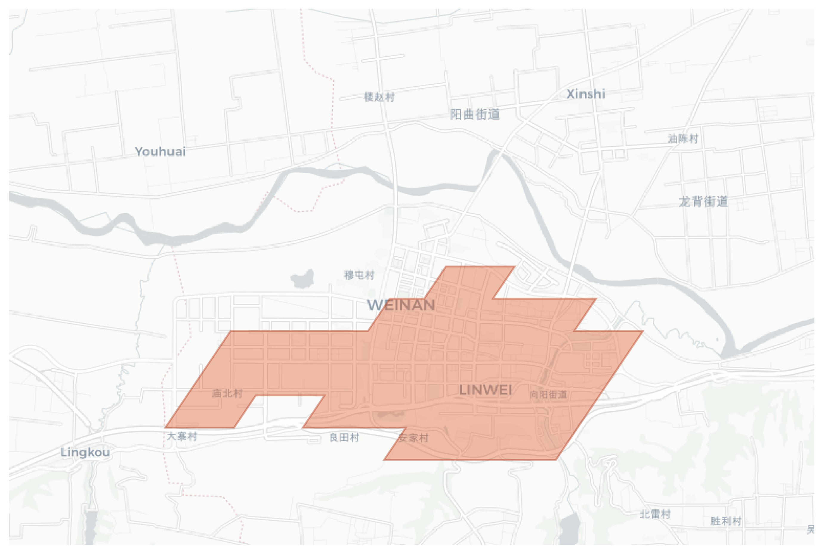 Weinan geographic map