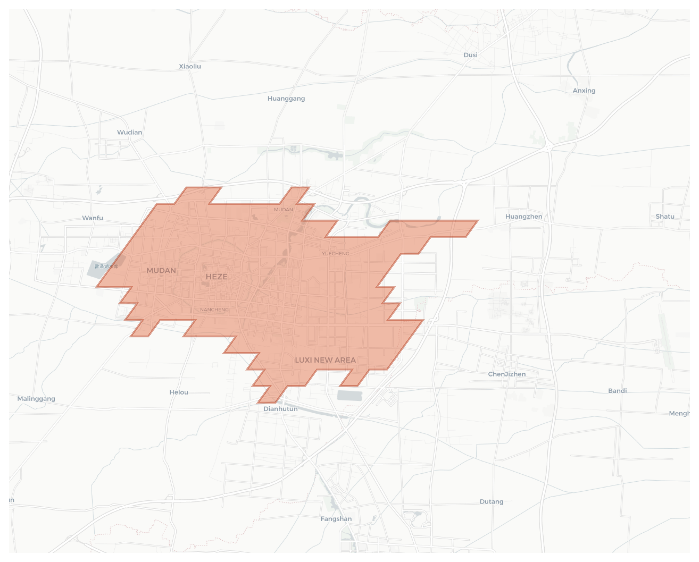 Heze geographic map
