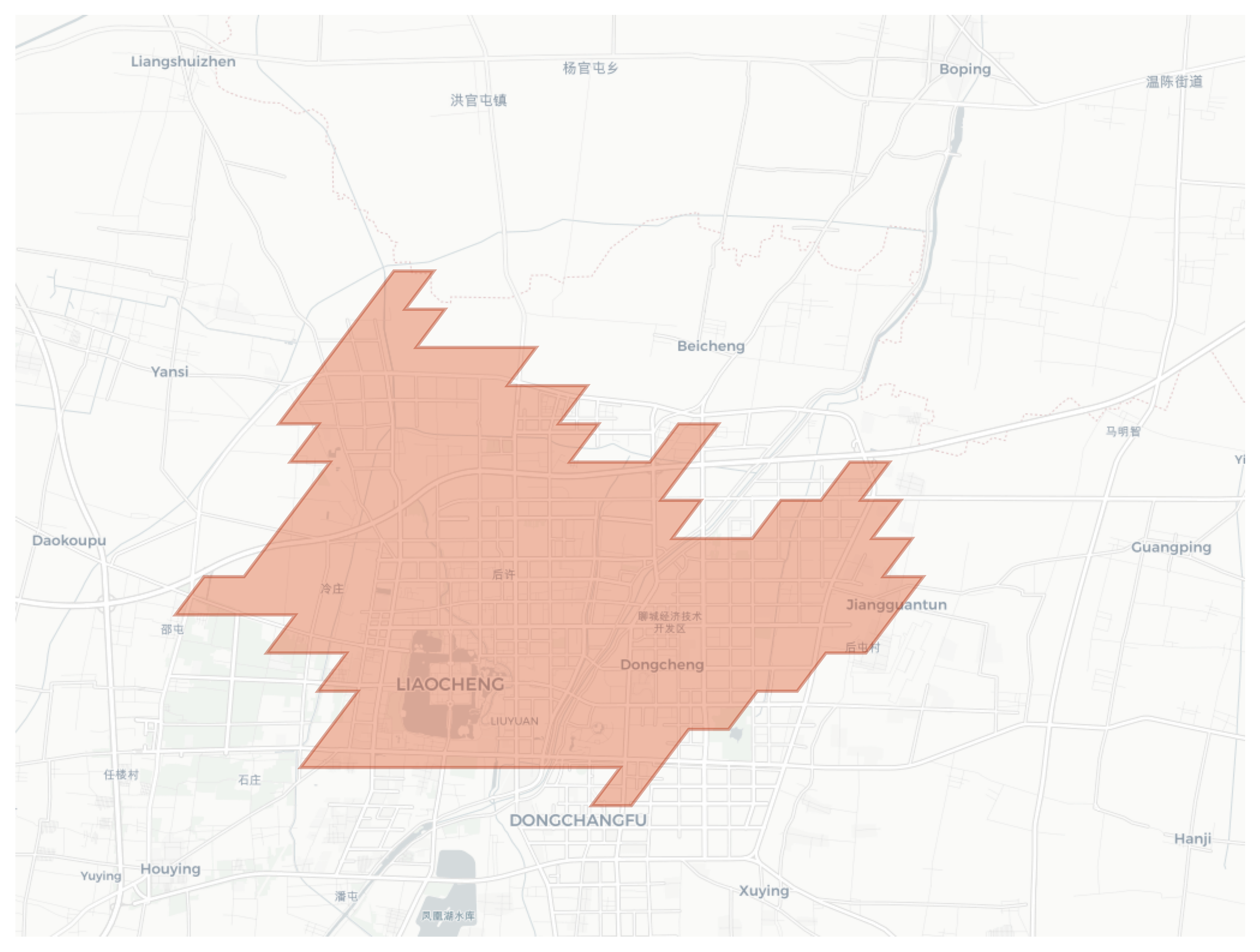 Liaocheng geographic map