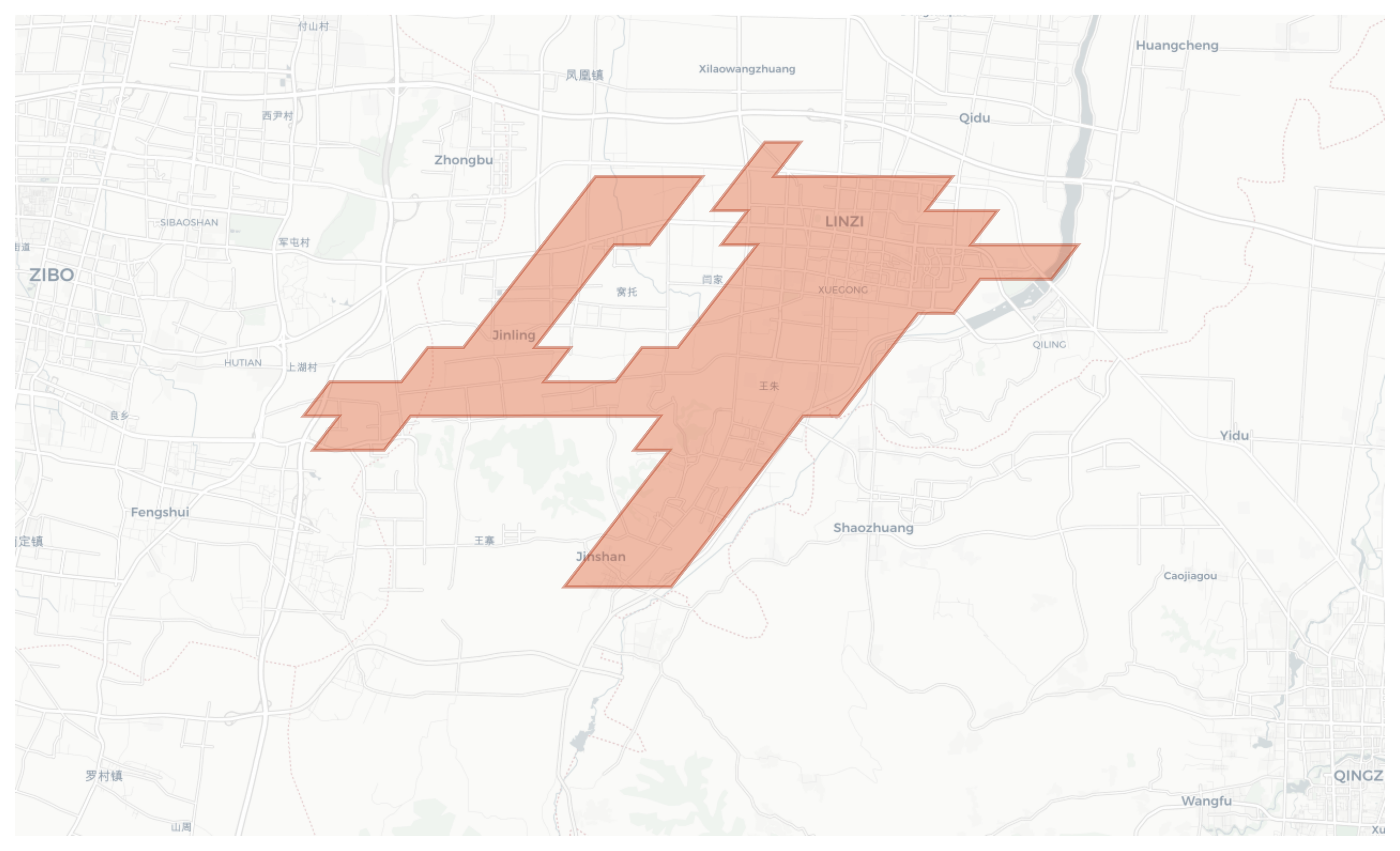 Linzi geographic map